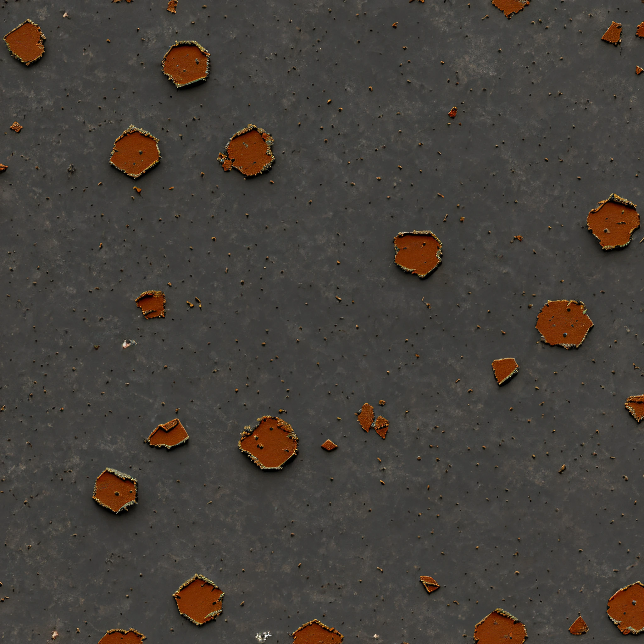 Solid sheet of rusty metal, Seamless rusty metal texture with veins on top, Without screws, No rivets, Crumpled sheet of metal, Damaged metal