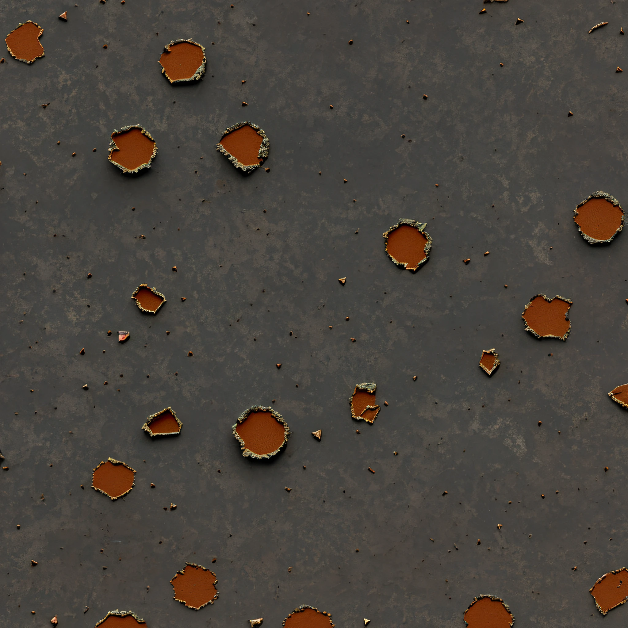 Solid sheet of rusty metal, Seamless rusty metal texture with veins on top, Without screws, No rivets, Crumpled sheet of metal, Damaged metal