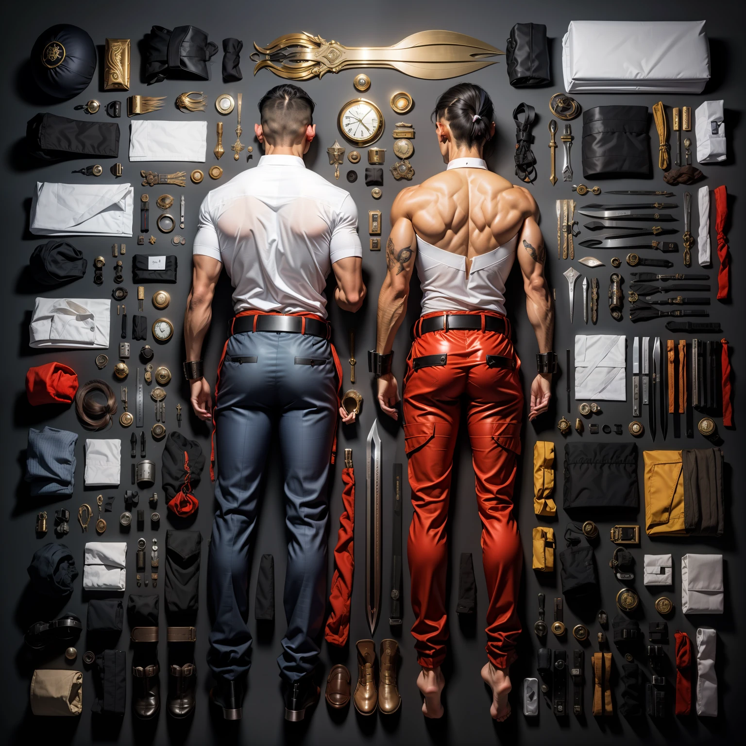 chinesedragon，Linen clothes， arma， The sword， halter， holdingweapon， 32K, Tough guy, Top quality, Masterpiece:Faust，,1boys， long whitr hair， ​​clouds， standing on your feet， （tmasterpiece，k hd，hyper HD，16k）,clutching a sword， buliding， Reflectors， bloods， east asian architecture， malefocus， Skysky， pony tails， brunette color hair， knifes， exteriors， trouser， firey， mostly cloudy sky， banya， The clothes ar， bandagens， sword sheath， looking at viewert， Masks， 独奏