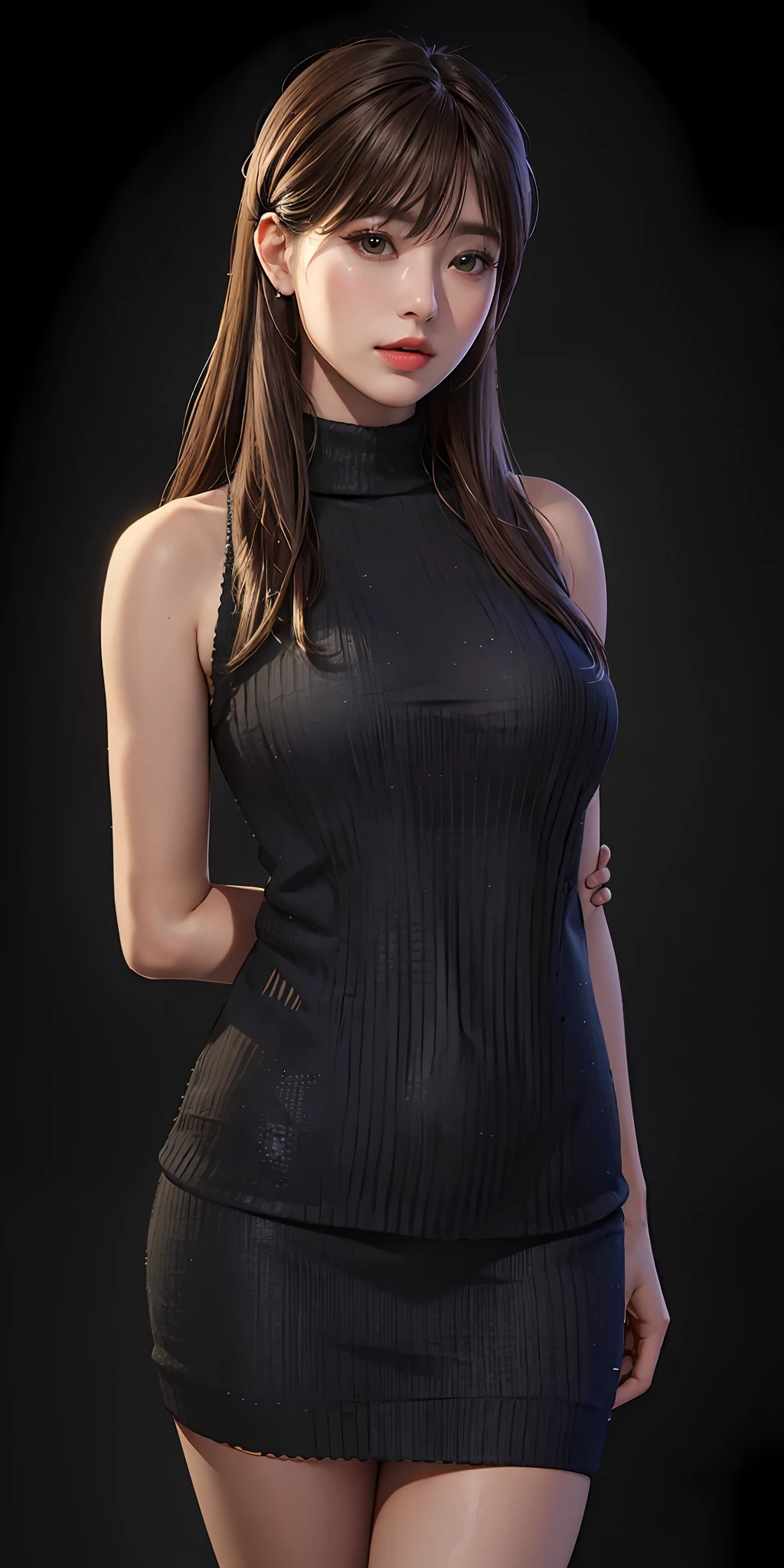 brunette color hair,Royal Sister,Raised sexy,Sweaters,prette,Raised sexy,Wide hips,Cocked buttocks,offcial art,Unity 8k wallpaper,ultra - detailed,Aesthetics,tmasterpiece,best qualtiy,realisticlying,illuminating,Frankness,photore,A high resolution,4K,8K,Bokeh,Photo level