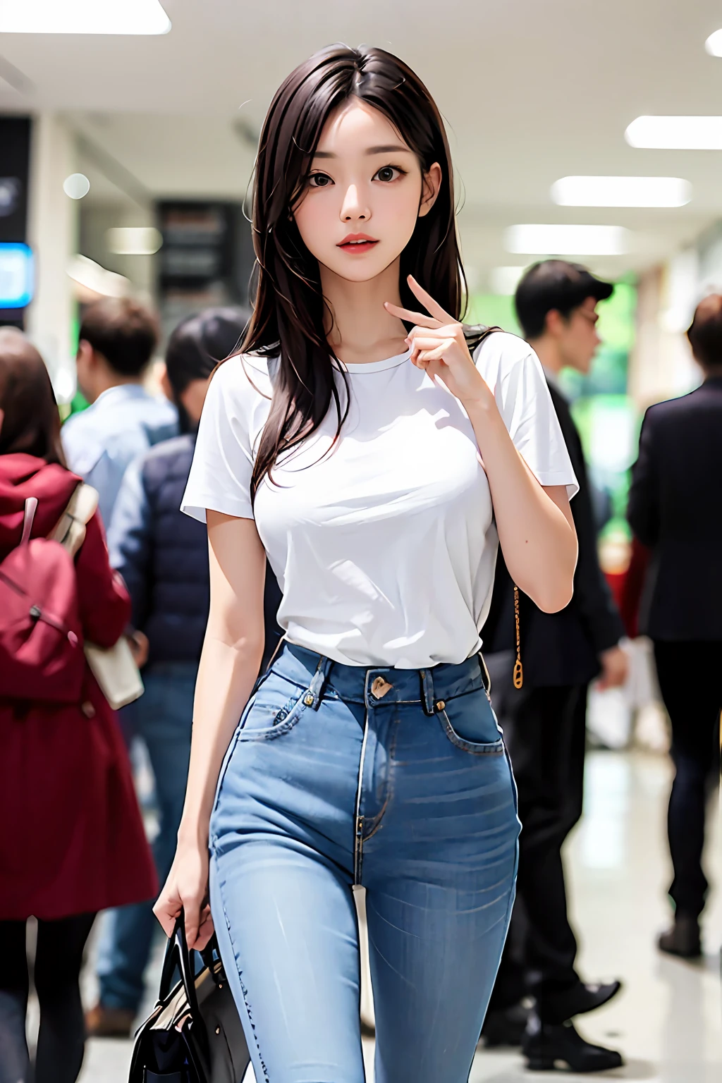 Help her in jeans