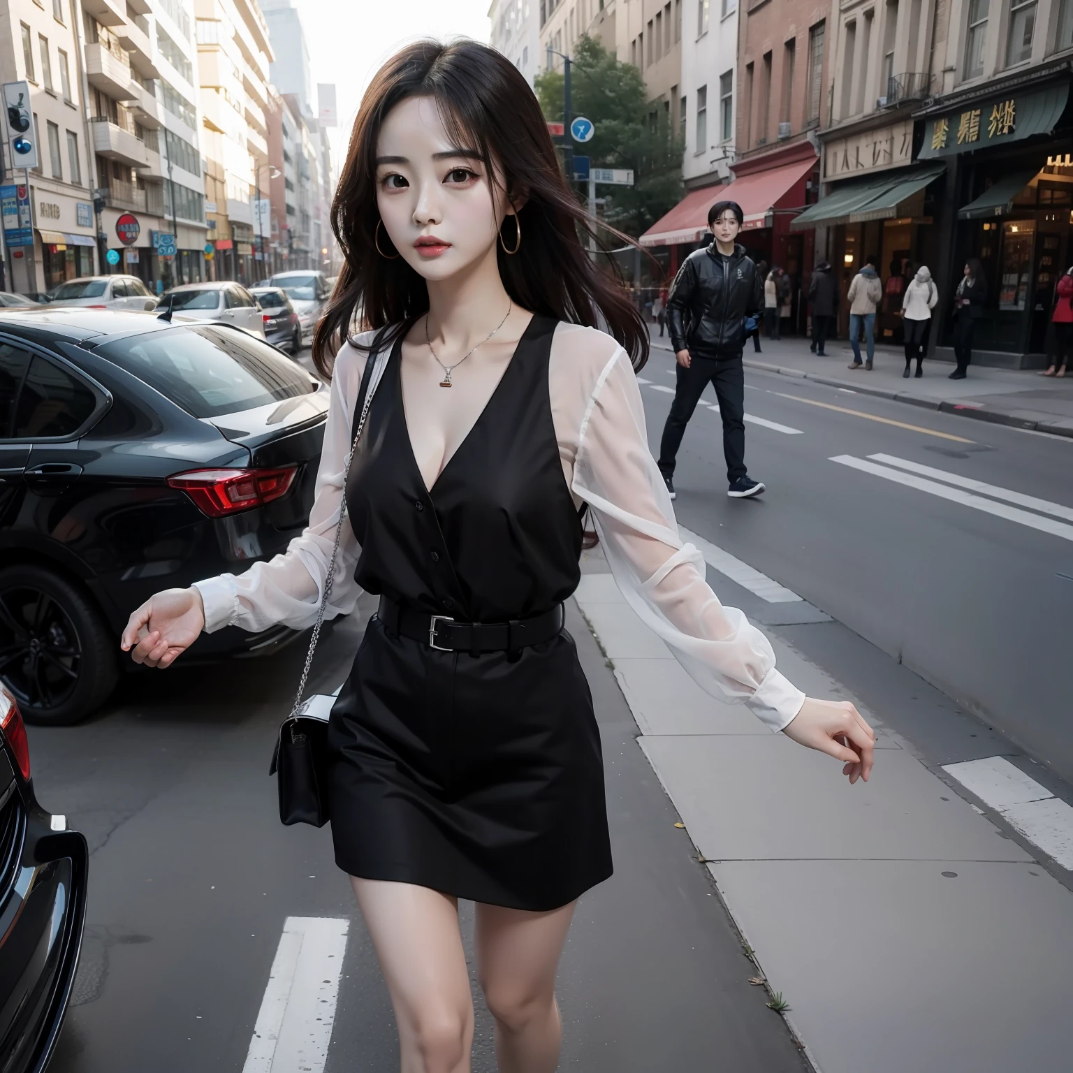 Yang Mi was inserted into the  on the street