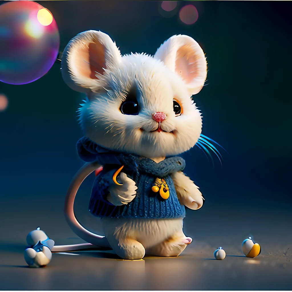 Mouse white,The background is bright,adolable,fantasy,complexdetails,Pubic area is clear,brightly,k hd,32k zodiac signs