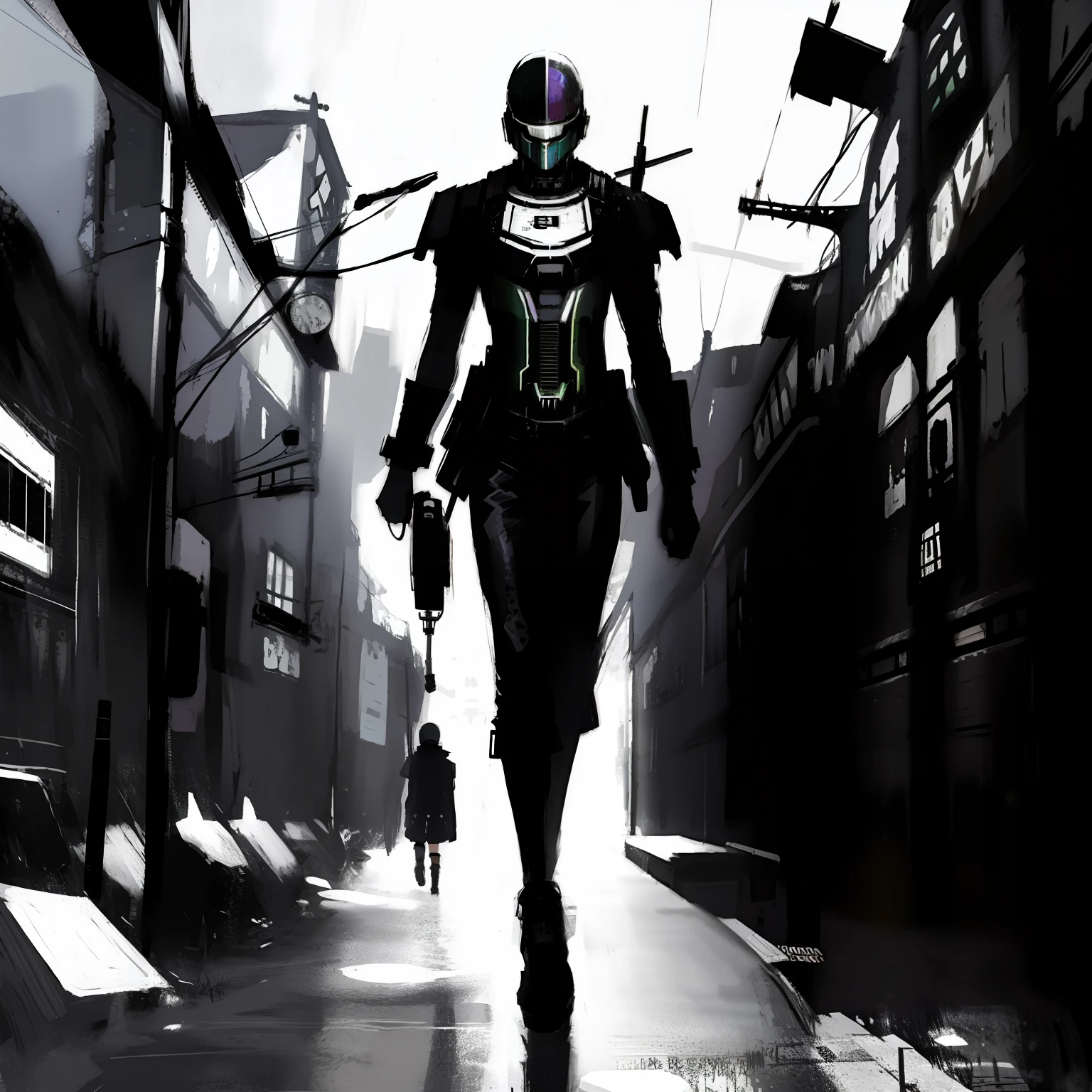 Painterly、colourfull、artistic、cyberpunked、It will be