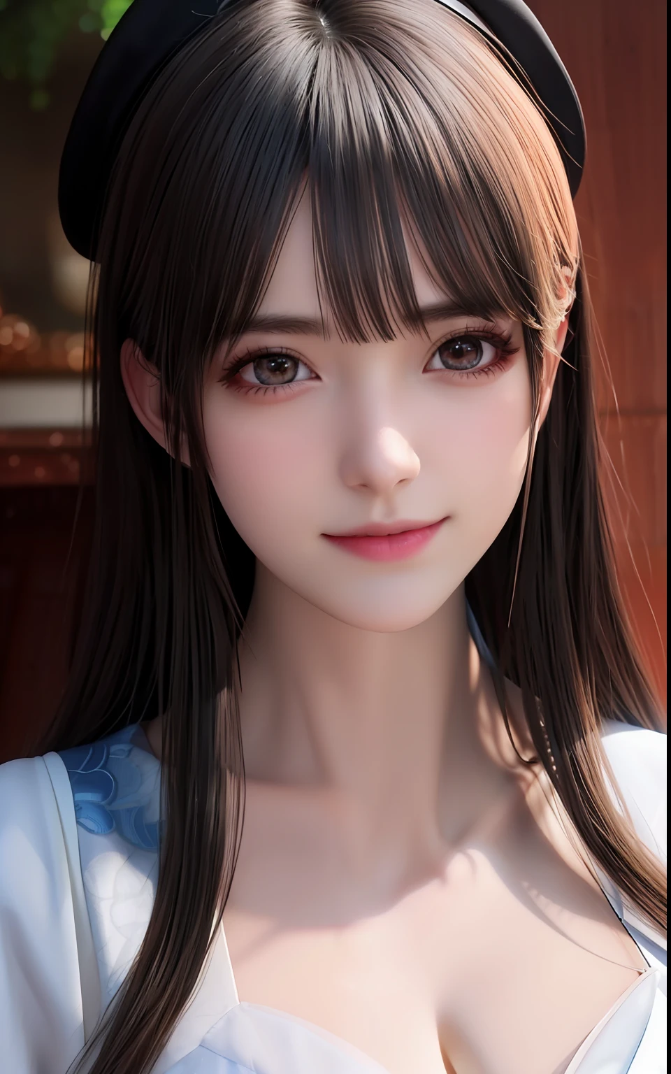 ulzzang -6500-v1.1, (Photorealsitic:1.4), animesque、anime styled、ssmile、portraitures、Beautiful, Moist eyes like clear glass、Beautiful detailed woman, extremely detailed eye and face, Beautiful detailed eyes, silber hair、huge filesize, ultra-detailliert, hight resolution, ighly detailed, top-quality, masterpiece, illustratio, ighly detailed, nffsw, unification, 8k wallpaper, splendid, finely detail, masterpiece, top-quality, Highly detailed ticker uniform 8K wallpaper, Light on the Face、电影灯光、19-year-old girl