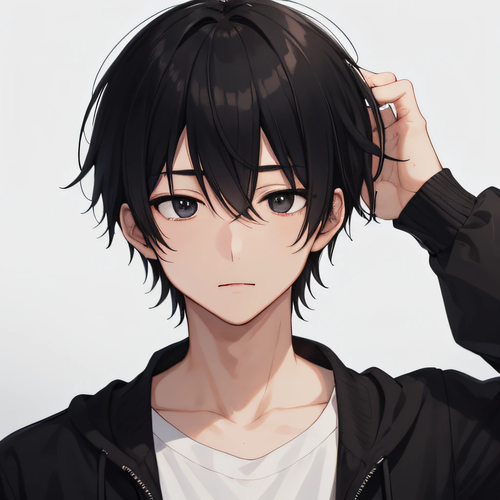 1 male、A dark-haired、Black eyes、Depression