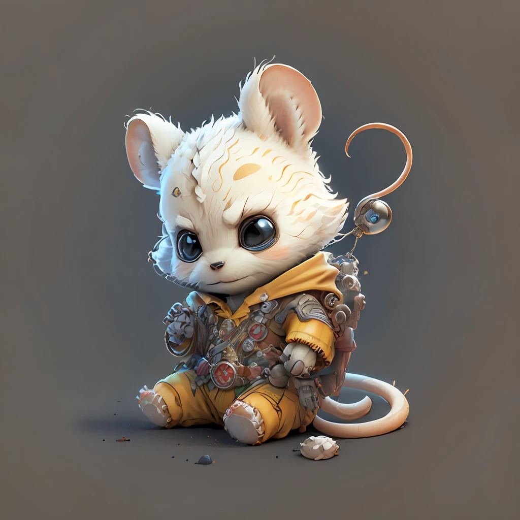 Mouse white，The background is bright，adolable，fantasy，complexdetails，Pubic area is clear，brightly，k hd，32k zodiac signs
