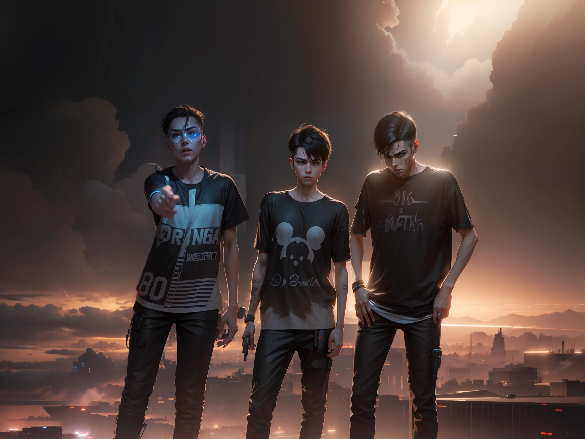 Change this background cyberpunk, realistic face,8k, ultra graphics, a boy
