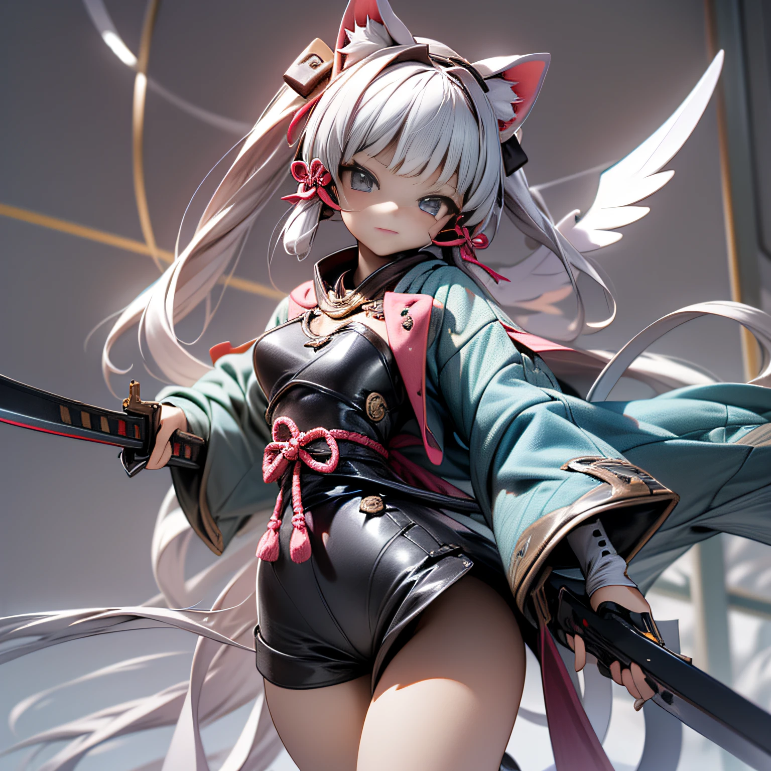"(Mega Mini, The body is steel to the highest extent.., Metal, chibi, The legs are steel at the highest level.., Metal, blink, The wings are steel at the highest level.., Metal, My favorite cat ears, The gun is the highest level of metal steel.., Beam Katana)"