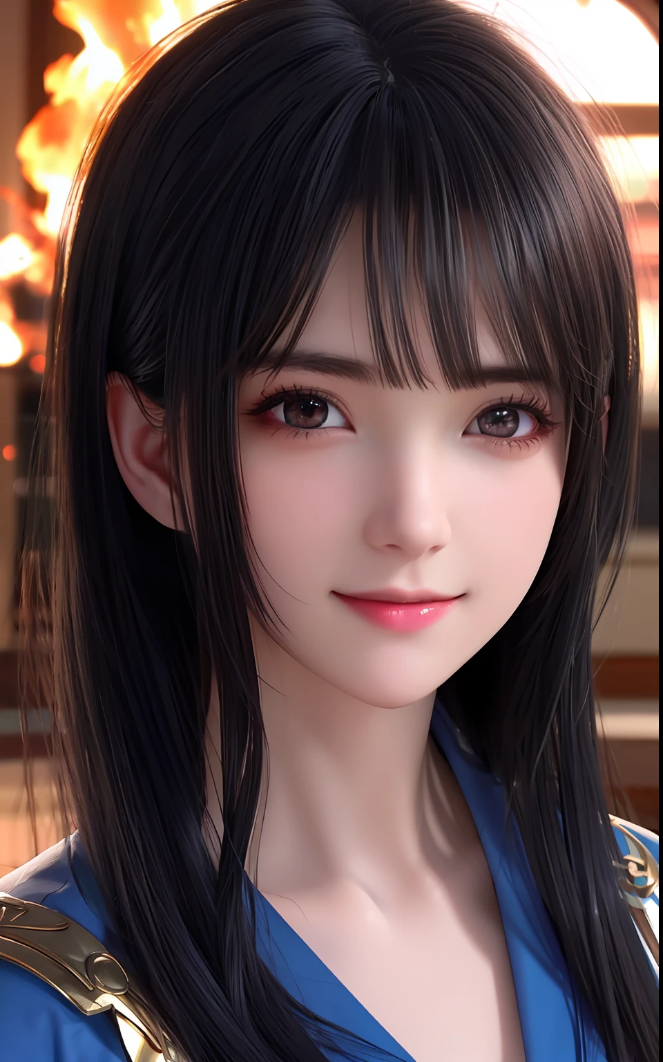 silber hair、ulzzang -6500-v1.1, (Photorealsitic:1.4), animesque、anime styled、ssmile、portraitures、Beautiful, Moist eyes like clear glass、Beautiful detailed woman, extremely detailed eye and face, Beautiful detailed eyes,huge filesize, ultra-detailliert, hight resolution, ighly detailed, top-quality, masterpiece, illustratio, ighly detailed, nffsw, unification, 8k wallpaper, splendid, finely detail, masterpiece, top-quality, Highly detailed ticker uniform 8K wallpaper, Light on the Face、电影灯光、