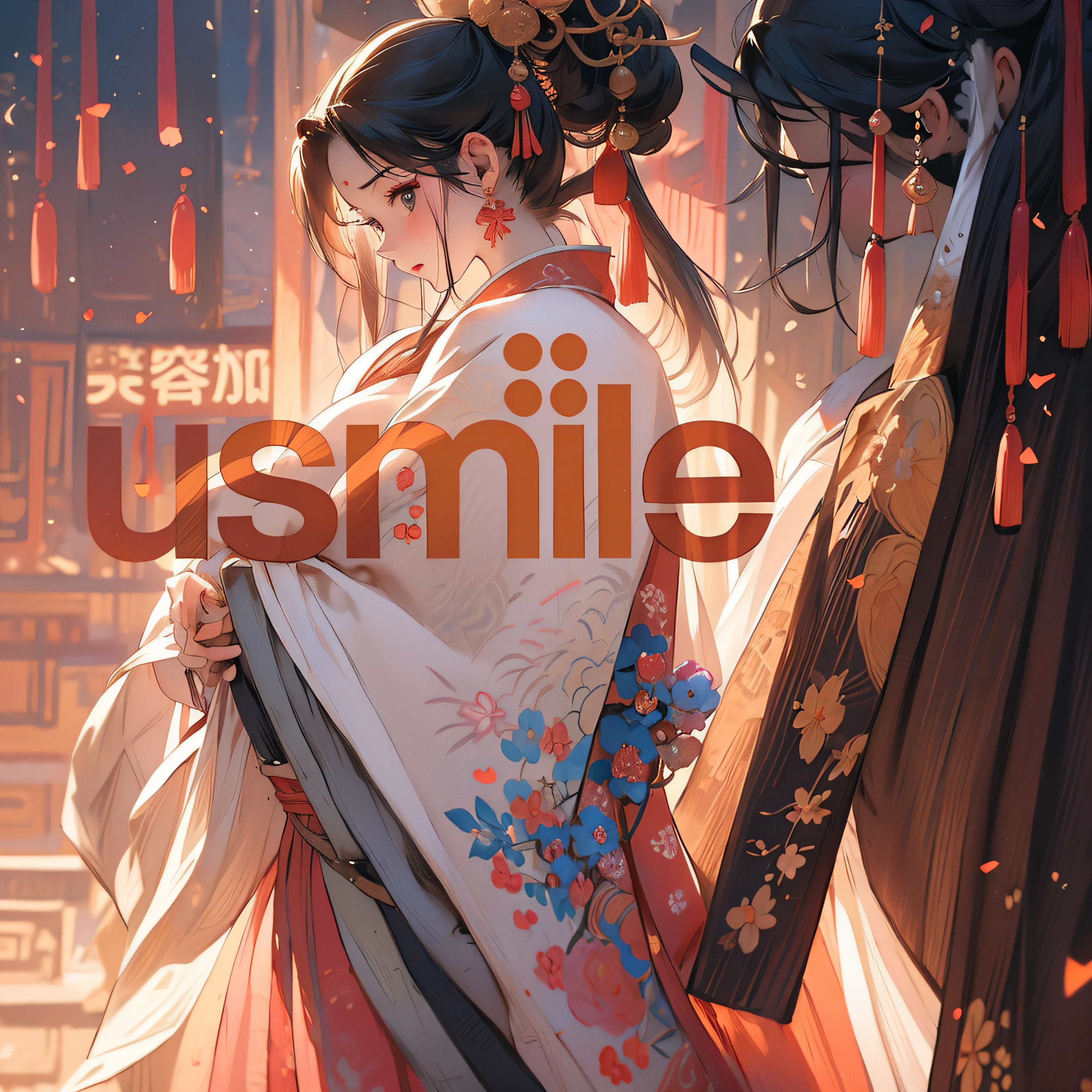 Tanabata,Chinese big breasts,Traditional China,Realiy,tmasterpiece,8K,4K,In pink,couple,Valentine's Day,𝓡𝓸𝓶𝓪𝓷𝓽𝓲𝓬,hugs,Look at each other,Sweet,amarelo,Contre-Jour,cameras,mountain water,