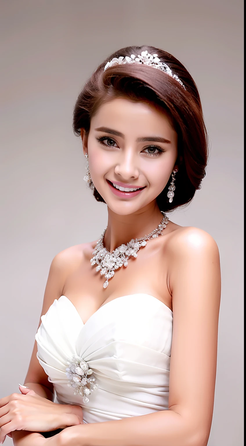Fashion model 18 years old [[[[closeup cleavage]]]], [[[[boobgasm]]]], [[[[coll]]]], [[[[bshoulders]]]], perfect  eyes, Perfect iris，Perfect lips，perfect teeth，Perfect skin，Soft front light，hdr，Movie girl，Evening gowns in various colors，long whitr hair，The background is indoors，Flowers in the background（pastel colour：1.2）