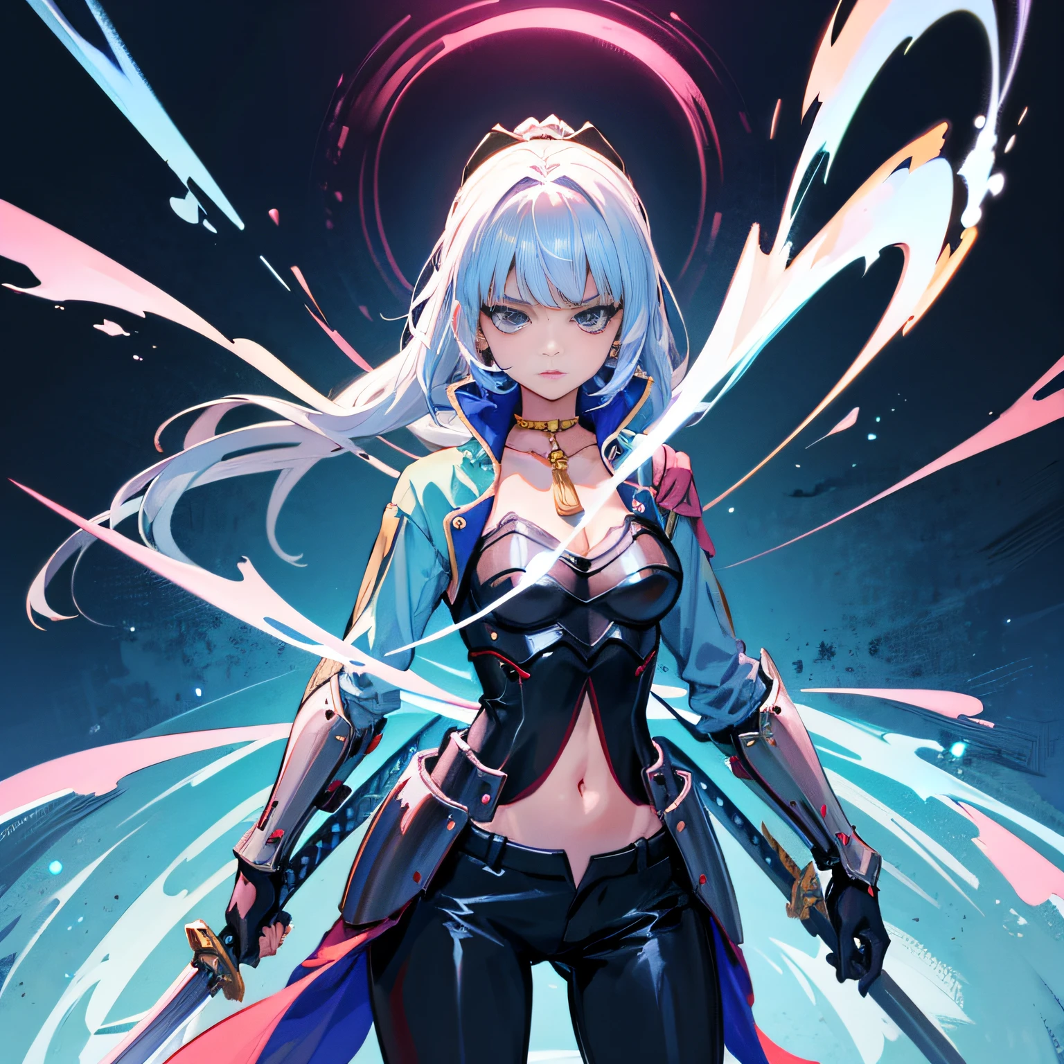 Anime - Style image of a woman with a sword and armor, by Knight Arc, guweiz on artstation pixiv, Trends on Artstation Pixiv, guweiz on pixiv artstation, Arc Knight, Cuschart krenz, women's art major, Advanced Digital Anime Art, Characters in the video game Katana Zero, stunning character art, Anime Badass 8 K