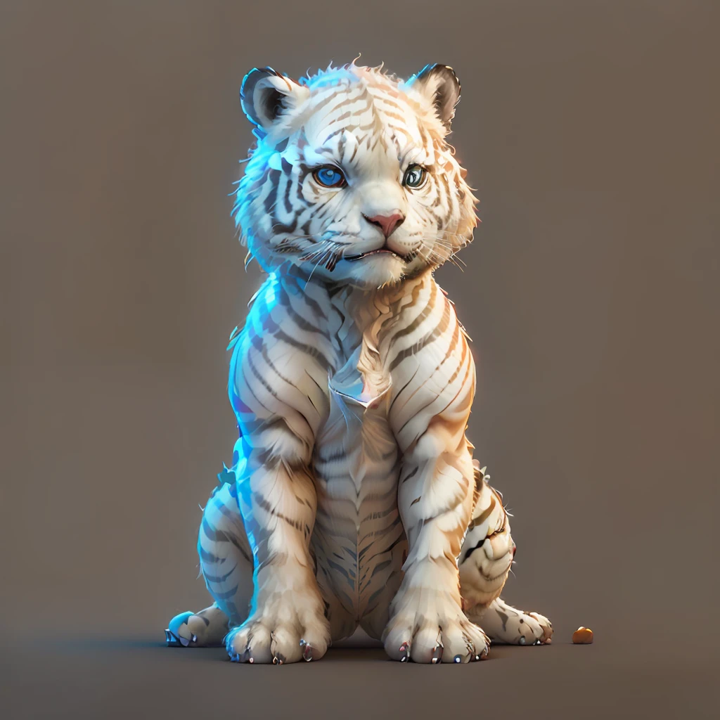 the white tiger,The background is bright,adolable,fantasy,complexdetails,Pubic area is clear,brightly,k hd,32k zodiac signs