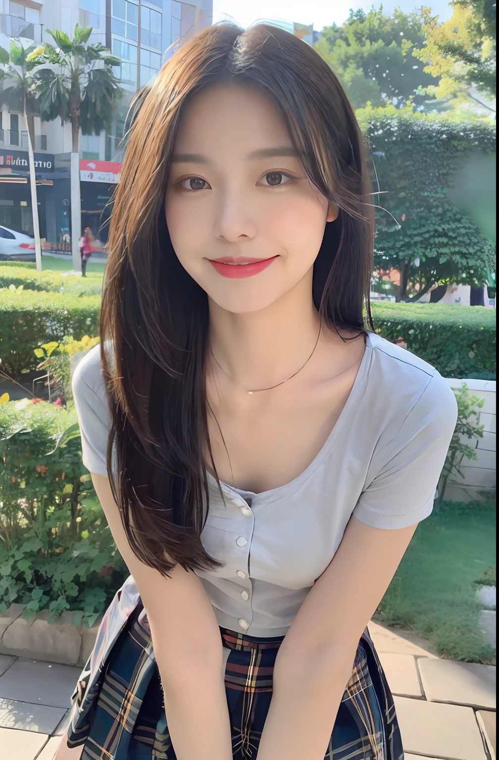 ((Best Quality, 8K, Masterpiece:1.3)), Focus: 1.2, Perfect Body Beauty: 1.4, Buttocks: 1.2, ((Hairstyle Random, Collarbone: 1.2)), (Short Skirt: 1.1) , (Rain, Street:1.3), Highly detailed face and skin texture, Fine eyes, Double eyelids, Whitened skin, Long hair, smile, Long legs: 1.5, Full body: 1.5, Best proportions of four fingers and one thumb, Smiley face, Face texture: 1.3, Sunshine, Summer, collarbone, beautiful eyes, real face, real skin, realistic face, realistic skin, detailed eyes, detailed facial features, detailed clothing features, detailed face, tight, tight, pure girl dressing: 1.4, background park: 1.5