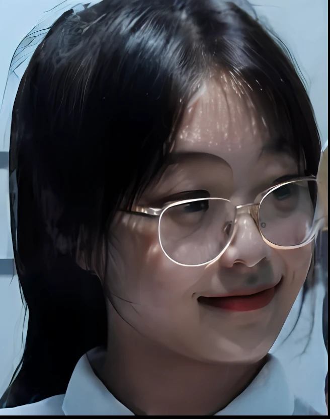 Extremely detailed 8k wallpaper,-yeld giYouth cute,small,Melon seed face,Wear clear glasses,Smile sweetly,Raised sexy,Charming,Highly restored