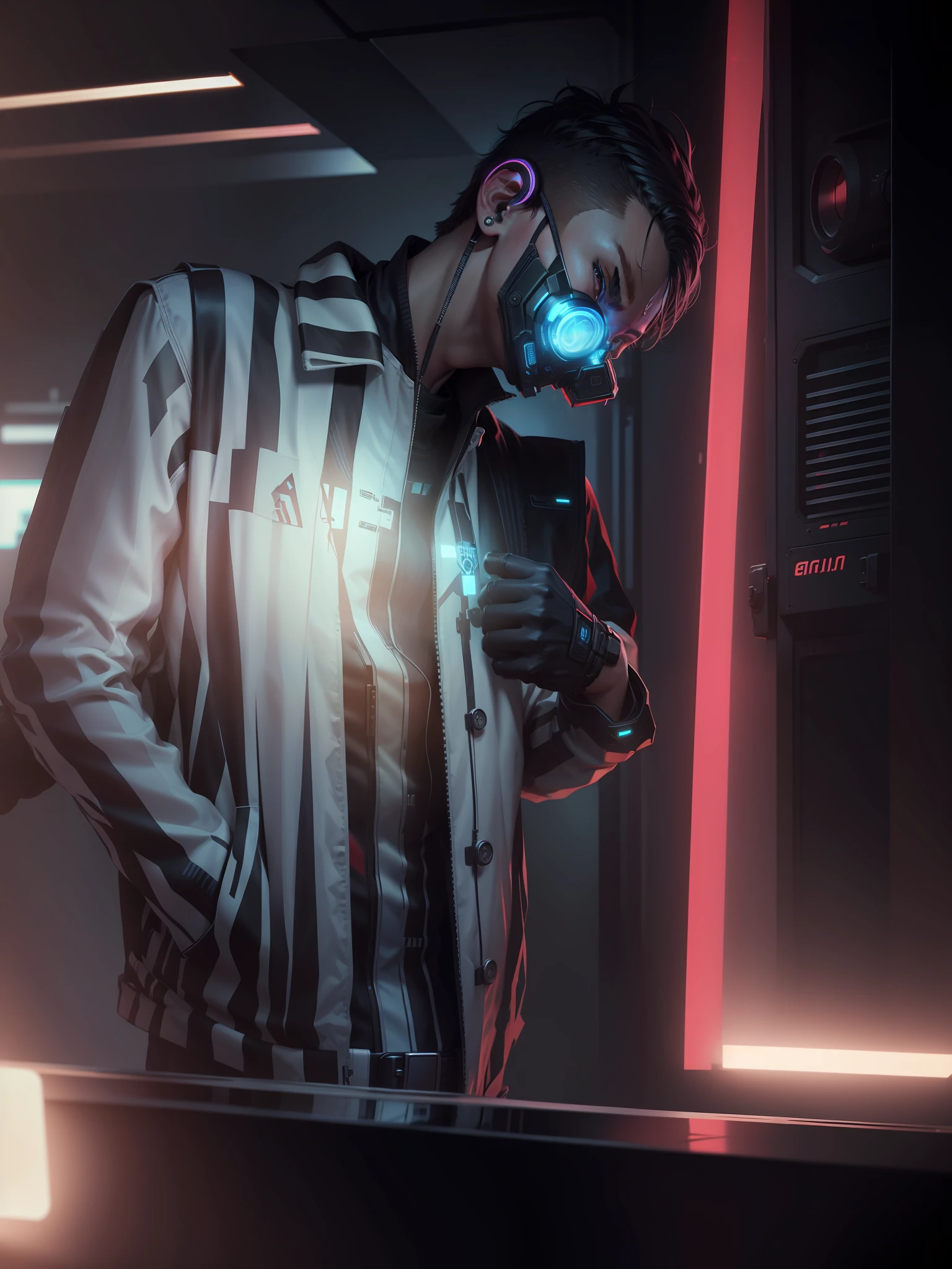 Change this background cyberpunk, realistic face,8k, ultra graphics, a boy