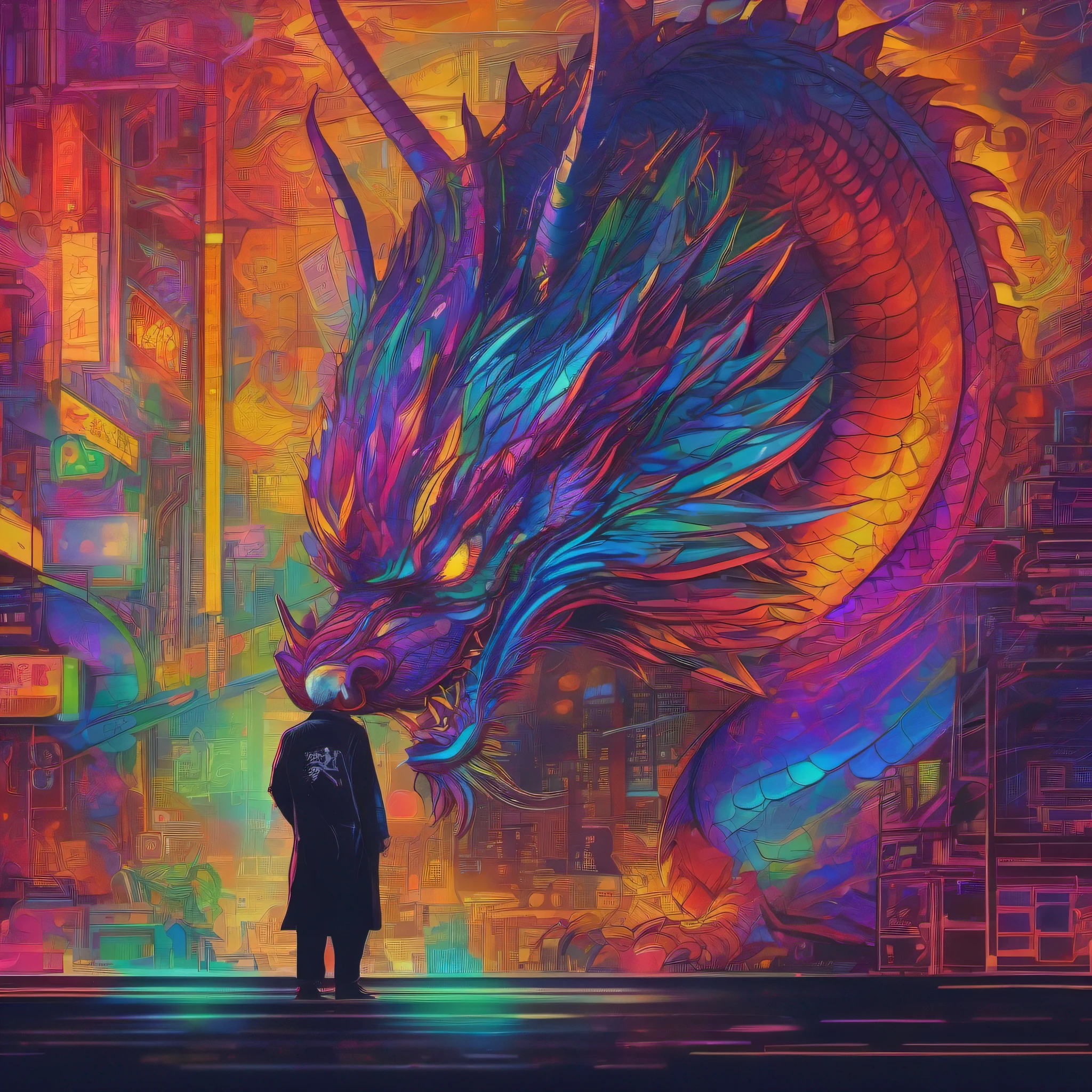 open mouth, solo, glowing, mechanical parts, long hair, teeth, glowing eyes, floating hair, android, cable, 1girl, science fiction, tongue, gradient, gradient background, upper body, sharp teeth