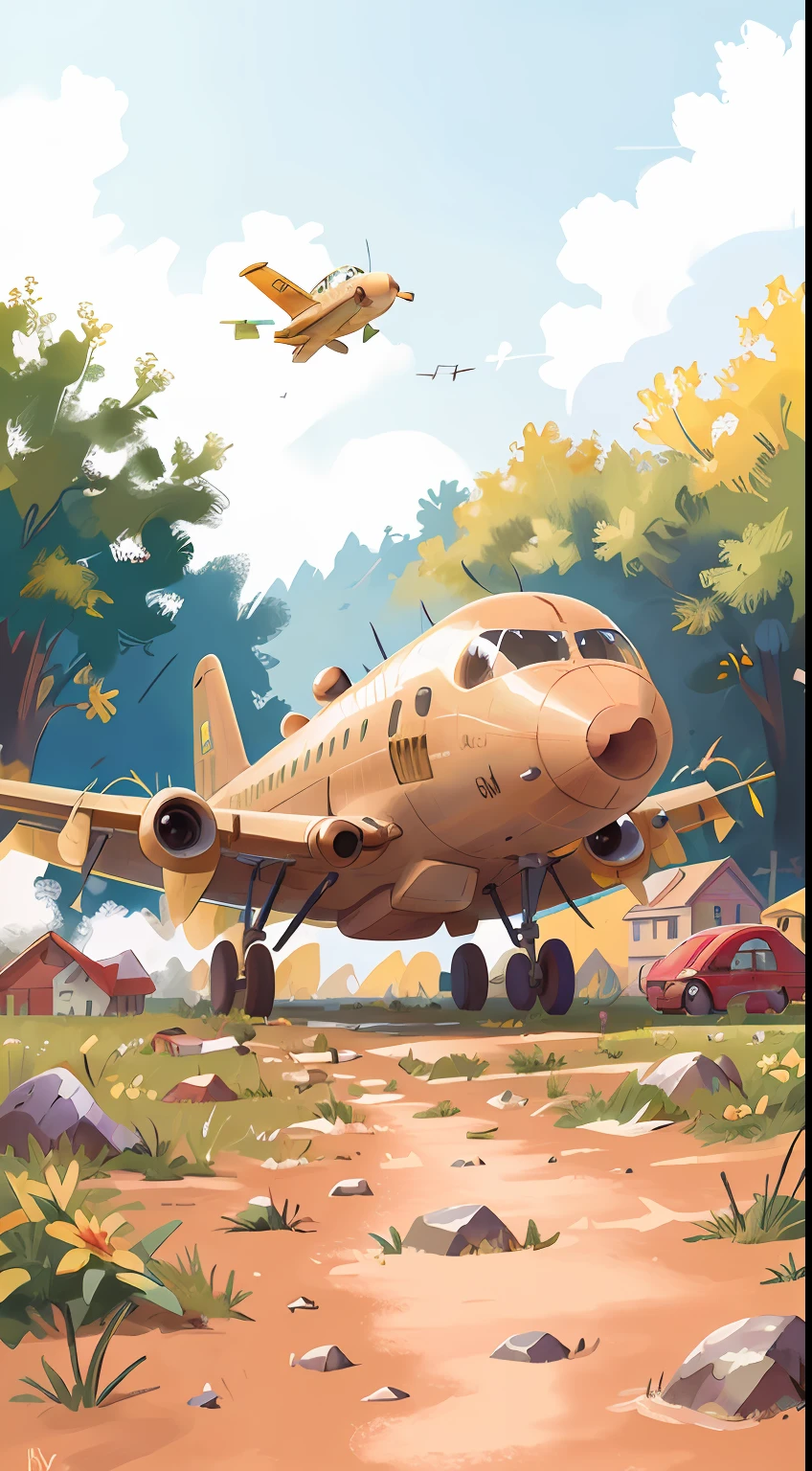 1airplane on the ground, perfect quality, clear focus (clutter - home: 0.8), (masterpiece: 1.2) (realistic: 1.2) (bokeh) (best quality) (detailed skin: 1.3) (complex details) (8K) (sharp focus), clean background, white background, long view composition, 85MM SHOT