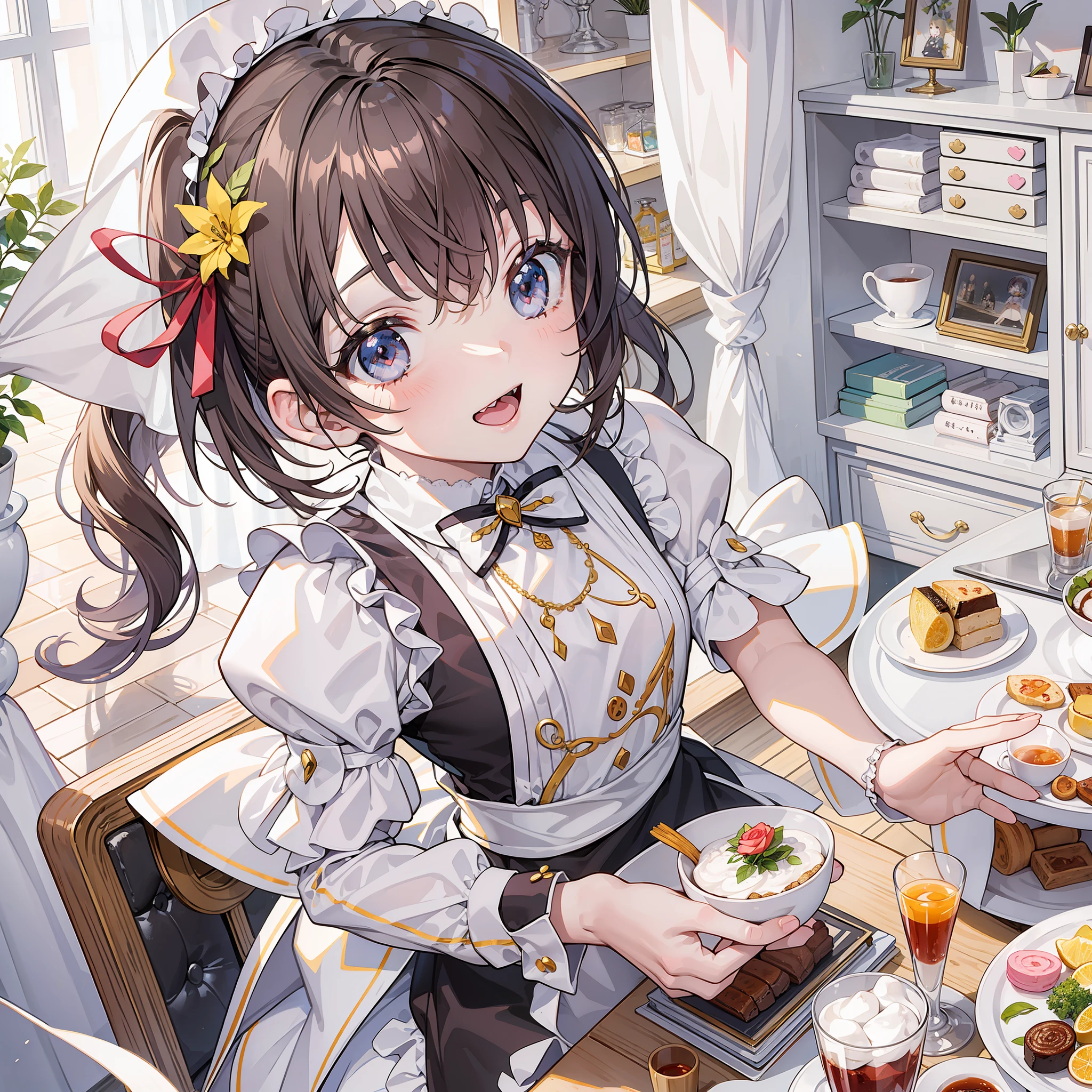 Cute little girl s　top-quality　​masterpiece　Normal five fingers　Lustrous hair maid café clerk