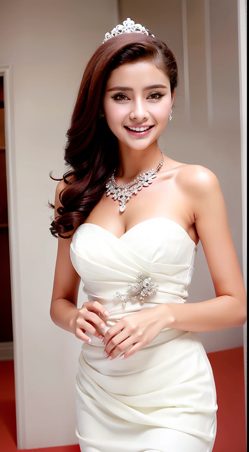 Fashion model 18 years old [[[[closeup cleavage]]]], [[[[boobgasm]]]], [[[[coll]]]], [[[[bshoulders]]]], perfect  eyes, Perfect iris，Perfect lips，perfect teeth，Perfect skin，Soft front light，hdr，Movie girl，Green evening dress，long whitr hair，Long hair with a shawl，Long hair like a waterfall，The background is indoors，Flowers in the background（pastel colour：1.2）