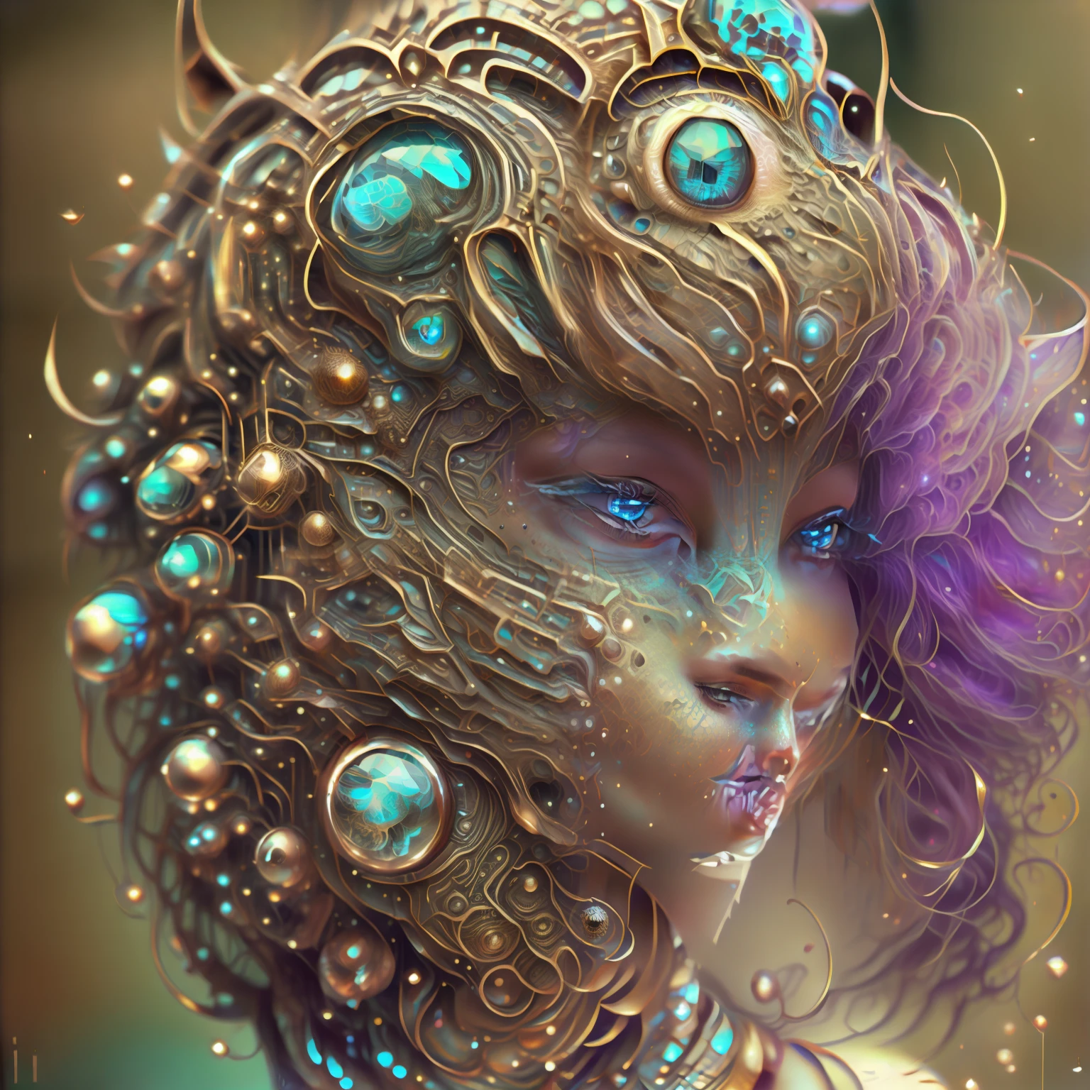 Imagem de uma mulher com muitas bolhas no rosto, bipe. hiper-realismoo, realismo | bipe, Hybrid style beep blend, arte do bipe, cores do bipe, Obra-prima Beeple, Beeple e Greg Rutkowski, beeple daily art, bipe |