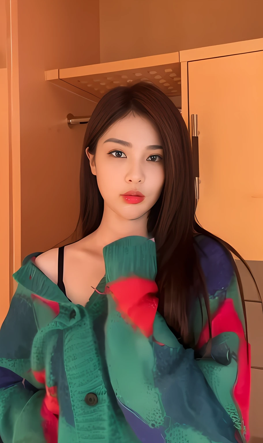 Close-up of a person wearing a sweater and a cell phone, beautiful Korean women, Gorgeous young Korean woman, wan adorable korean face, Korean girl, Beautiful young Korean woman, tzuyu from twice, bae suzy, cute korean actress, Korean woman, Ruan cute vtuber, young lovely Korean faces, roseanne park of blackpink, Attractive pose