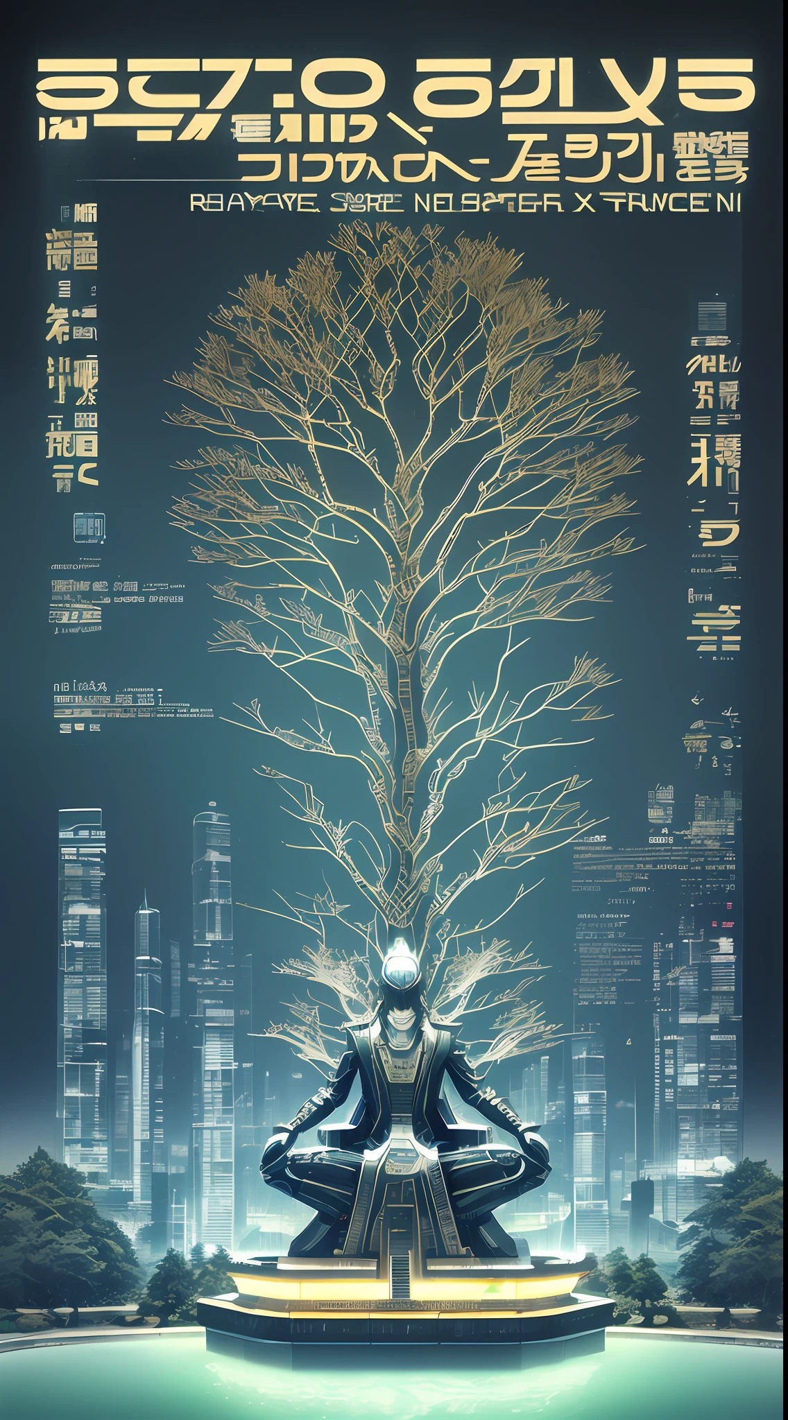 Deus Ex Human Revolution, Digital glitch effect, (poster for:1.6), poster on wall, Movie poster, Smoking, ((tiltshift)), ((Industrial robots on assembly lines))
((Japanese rock garden and pond, Bonsai)), (Digital pixel koi), (((high-tech interior style and futurism))), (((Highly detailed face))), (((yggdrasil)))
((Super divided face and skin texture)), intricately details, Fine details, ultra - detailed, Ray traching, Subsurface scattering, diffused soft lighting, Shallow depth of field,