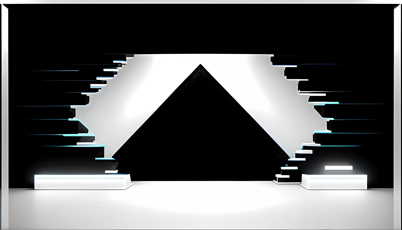 Future City Close-up of white squares with black background, vhs overlay, white outline border, whitespace border, movie frame, black border, vhs static overlay, inside stylized border, white space in middle, full view blank background, layout frame, white frame border, ornate border + concept-art, game overlay, White border, stop-motion, white border frame