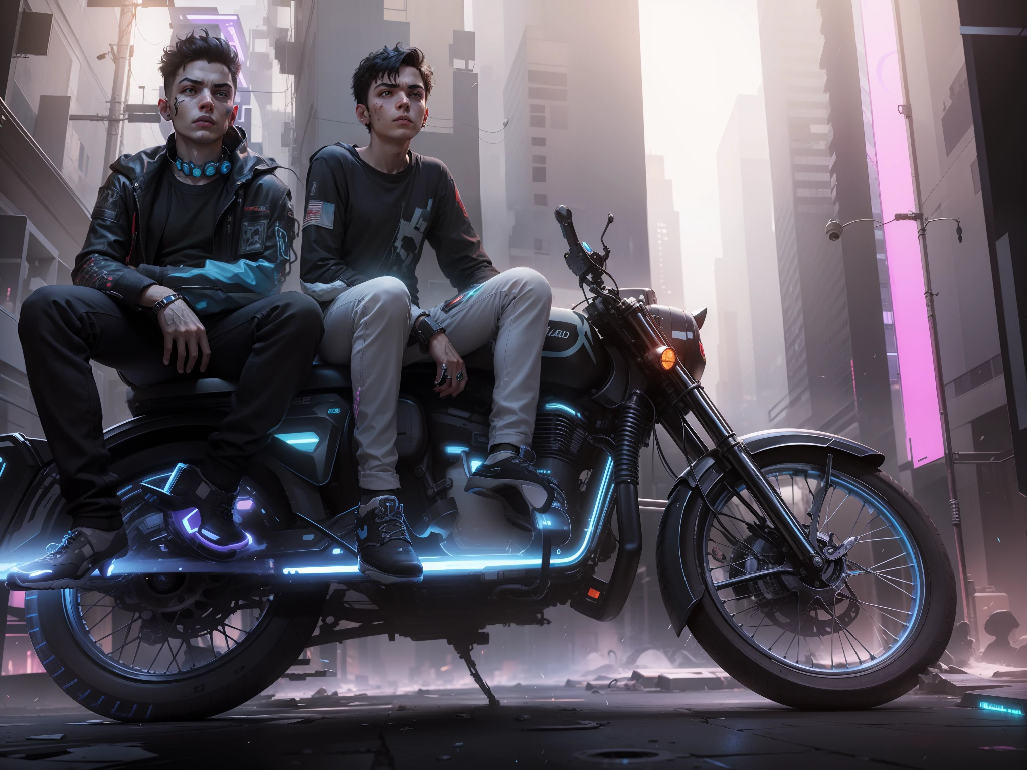 Change this background cyberpunk, realistic face,8k, ultra graphics, a boy