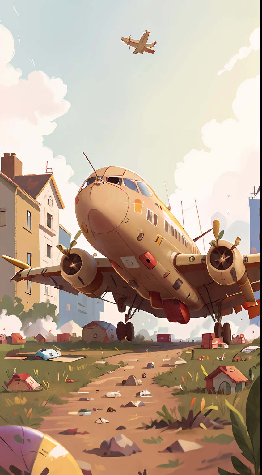 1airplane on the ground, perfect quality, clear focus (clutter - home: 0.8), (masterpiece: 1.2) (realistic: 1.2) (bokeh) (best quality) (detailed skin: 1.3) (complex details) (8K) (sharp focus), clean background, white background, long view composition, 85MM SHOT