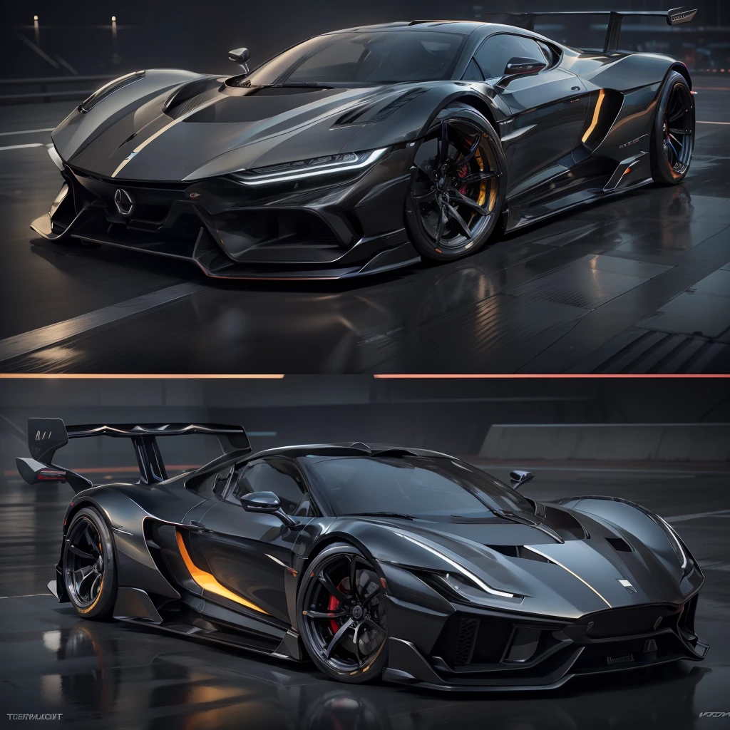Generate a mesmerizing image of 1 futuristic black car, captured from a side angle, utilizing the potential of an image generator AI. Craft each detail meticulously, and incorporate quality tags to emphasize the exceptional attributes of the car. In a continuous line, consider the following aspects:
Futuristic design - Sleek lines, aerodynamic contours, and a captivating aesthetic that exudes innovation.
Impeccable craftsmanship - Reflective black paintwork with flawless precision, accentuating the car’s contours and showcasing exceptional attention to detail.
Cutting-edge technology - Integrated sensors, cameras, and radars contributing to advanced safety features, alongside autonomous driving capabilities that epitomize innovation.
Striking lighting elements - Futuristic LED headlights, eye-catching taillights, and an ambient interior lighting system that further enhances the futuristic appeal
Sporty sophistication - A harmonious blend of sportiness and refinement, with dynamic lines, muscular wheel arches, and tasteful chrome or carbon fiber accents.
Attention-grabbing details - Unique features like gull-wing doors, retractable side mirrors, or a futuristic holographic instrument panel that add an extra layer of intrigue.
As the image generator AI brings this description to life, ensure that the resulting image is an awe-inspiring representation of a futuristic black car that stands out with its remarkable design, impeccable quality, and advanced technology, zeekars