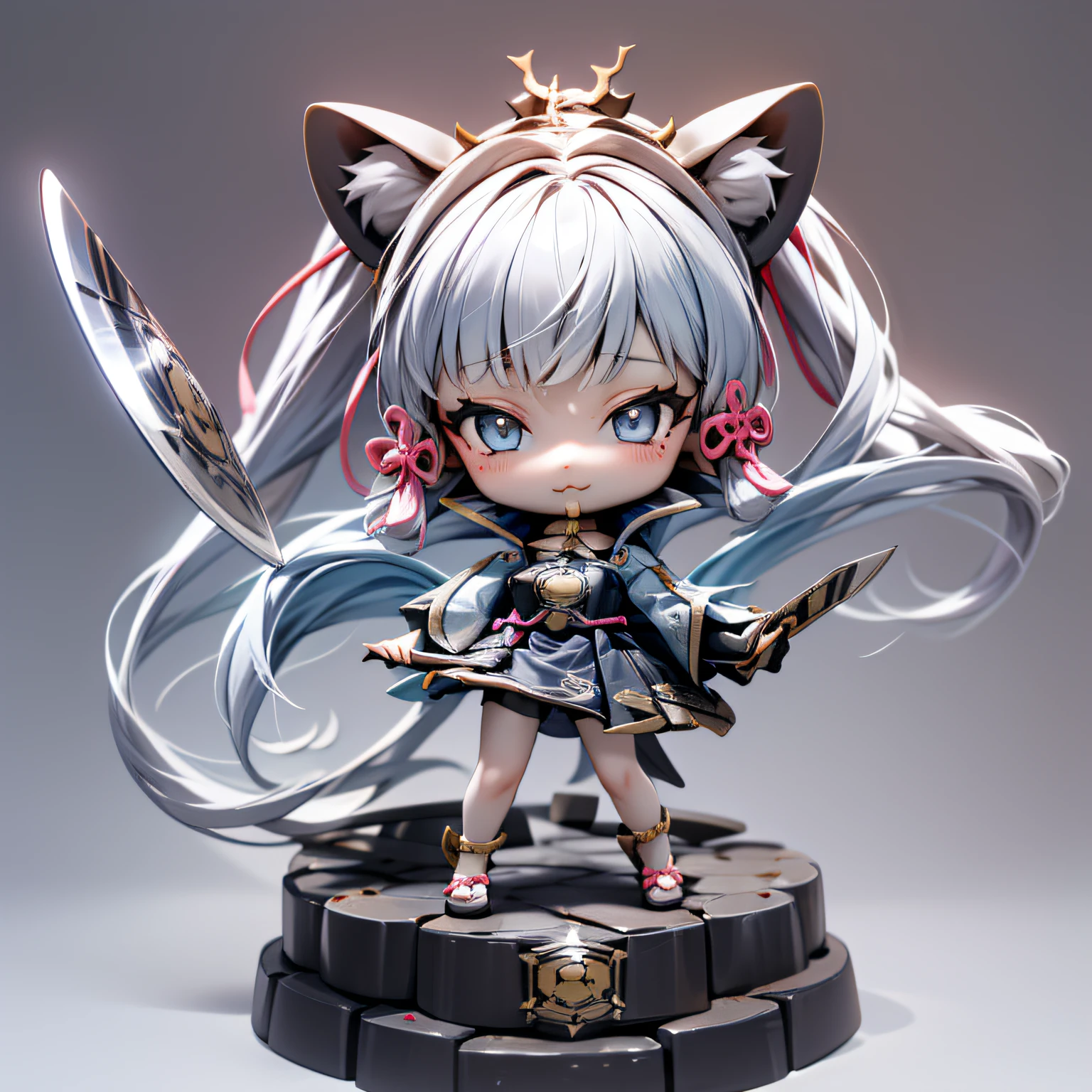 "(Mega Mini, The body is steel to the highest extent............., Metal, chibi, The legs are steel at the highest level............., Metal, blink, The wings are steel at the highest level............., Metal, My favorite cat ears, The highest level of metal steel katana.........., )"