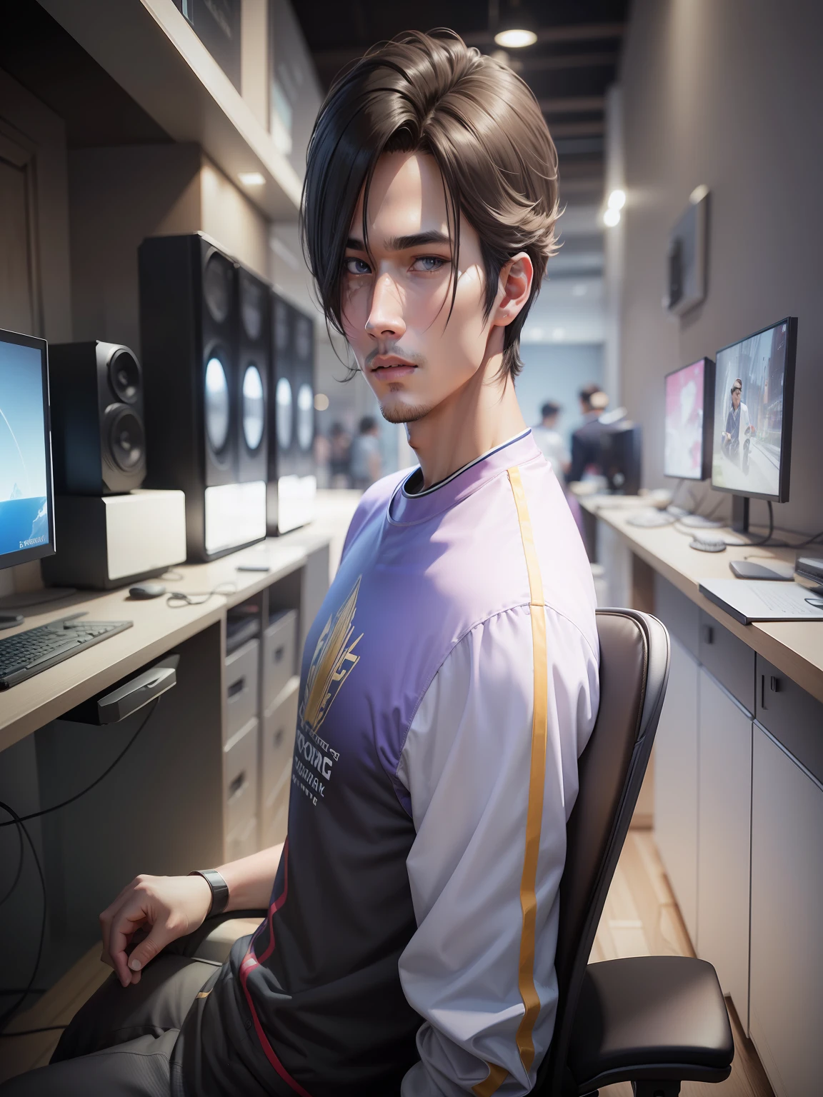 Background change Handsome Ai  Gaming  8k