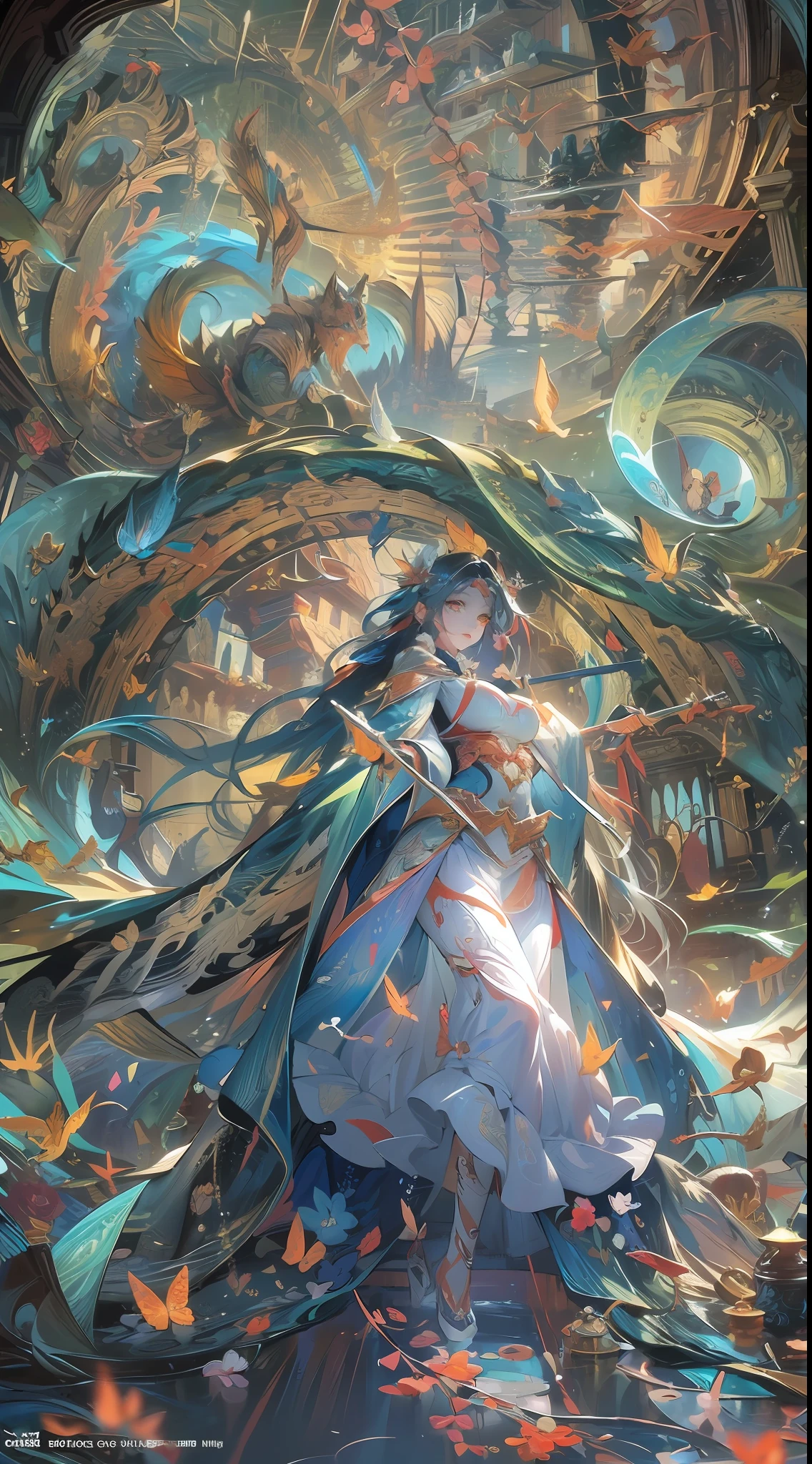 (masterpiece, top quality, best quality, official art, beautiful and aesthetic:1.2), (1girl), extreme detailed,(fractal art:1.3),colorful,highest detailed