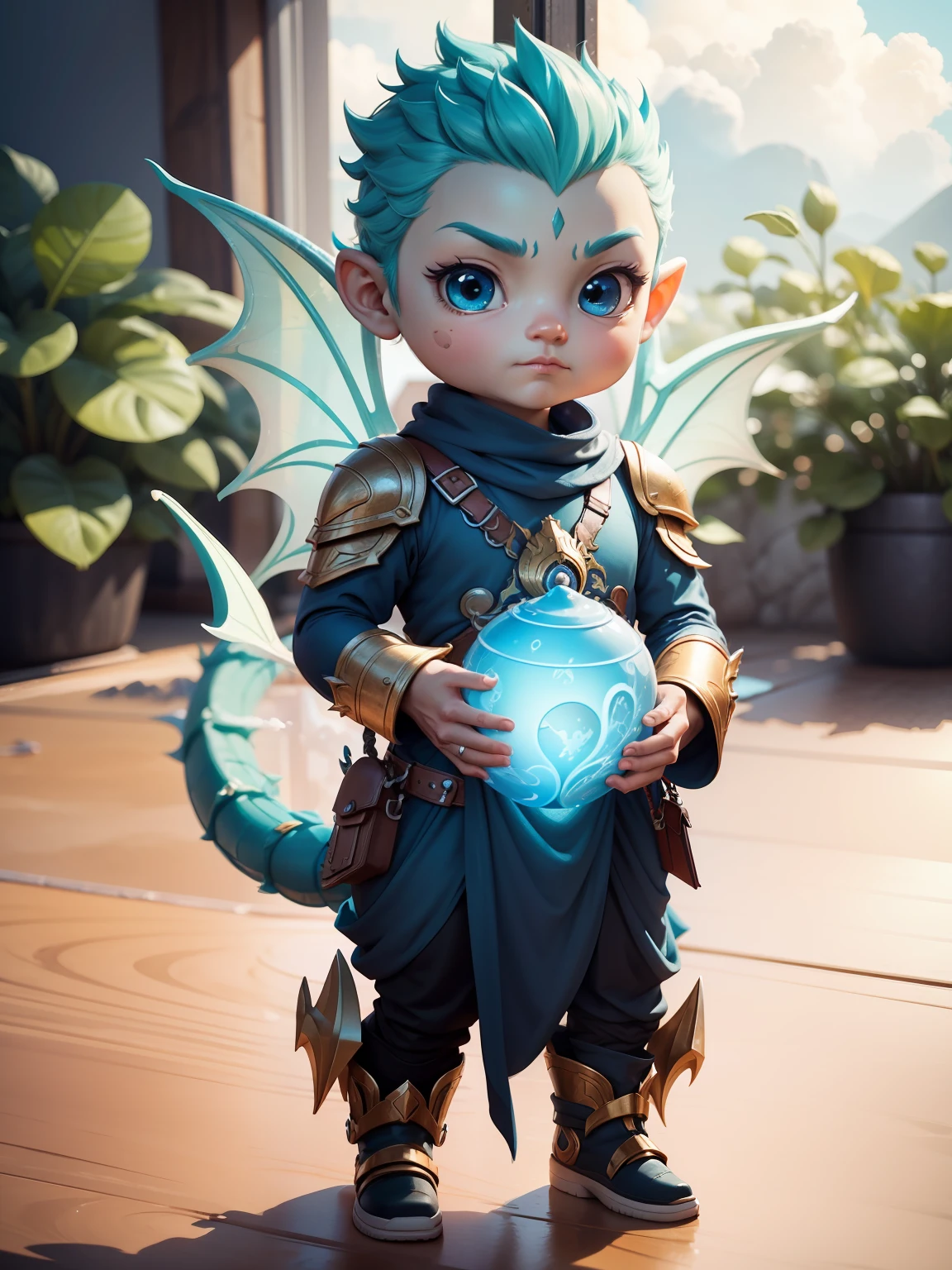 Dragon man, transparent skin, fly on sky with cloudy, transparent body, Chibi, adorable and cute, logo design, cartoon, cinematic lighting effect, charming, 3D vector art, cute and quirky, fantasy art, bokeh, hand drawn, digital painting, soft lighting, isometric style, 4K resolution, photorealistic rendering, highly detailed cleaning, vector image, photorealistic masterpiece, professional photography, simple space scenery, isometric, vibrant