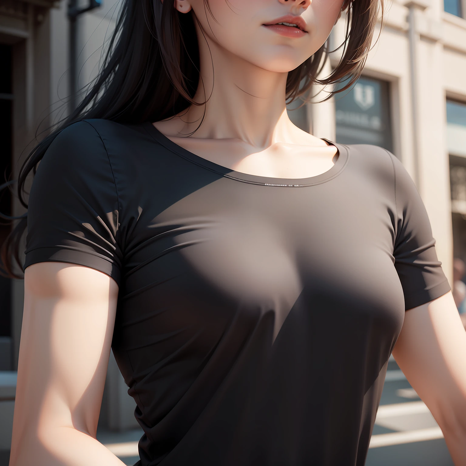 ultra-realistic T-shirts without a logo without the head appearing