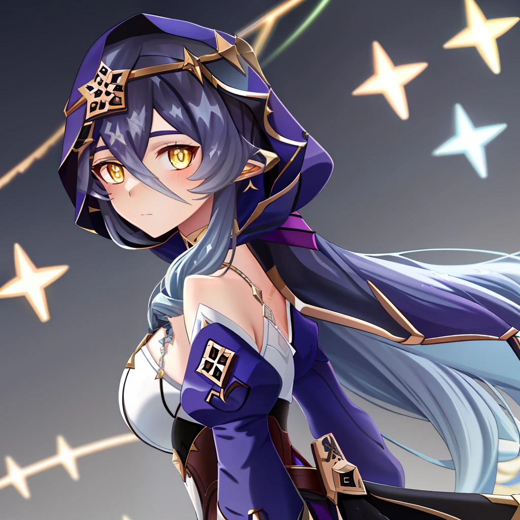 girl, best quality, masterpiece, laiyila \(genshin impact\), yellow eyes, glowing eyes, (extremely detailed 8k wallpaper),