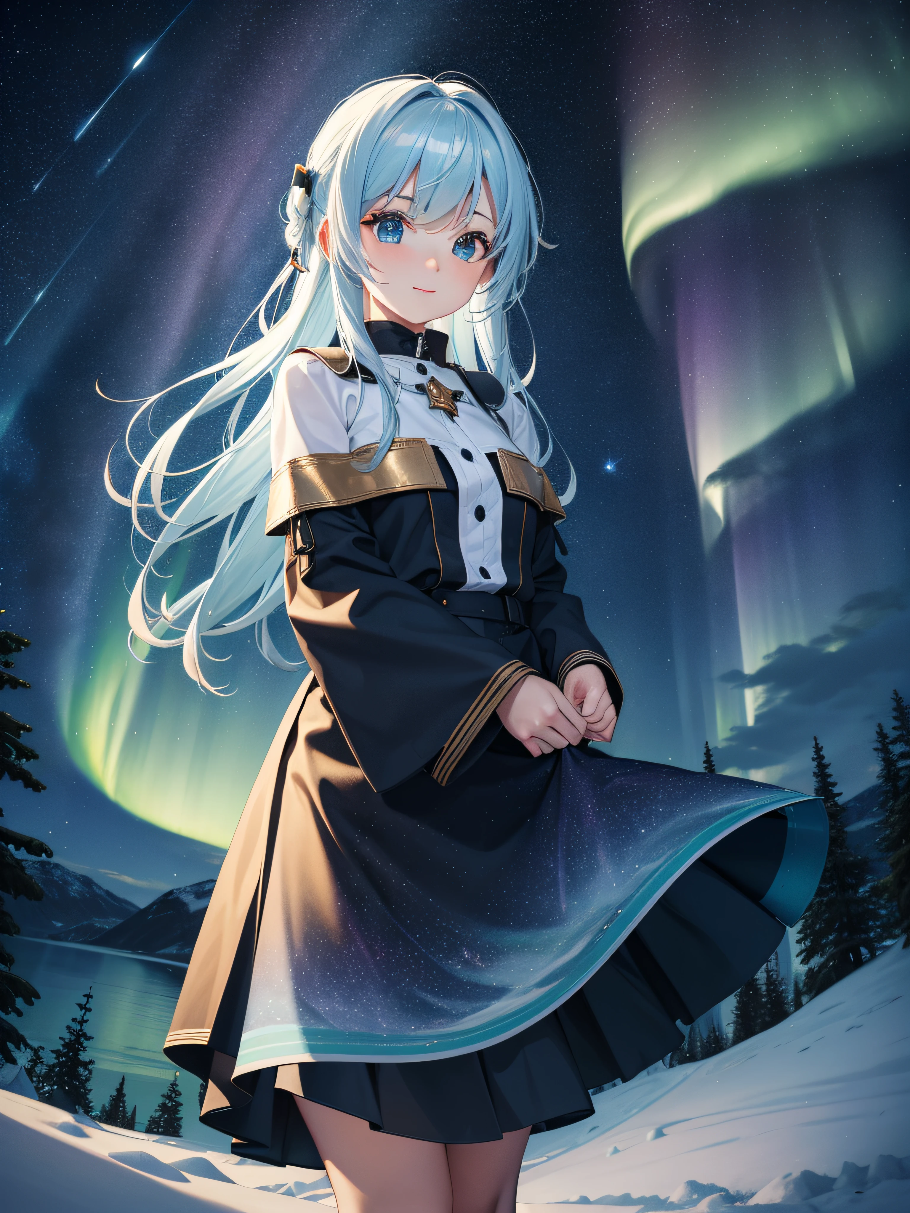 A wonderful and gorgeous view of the starry sky，The dazzling Northern Lights，No tasks，（Highlight the starry sky scenery）