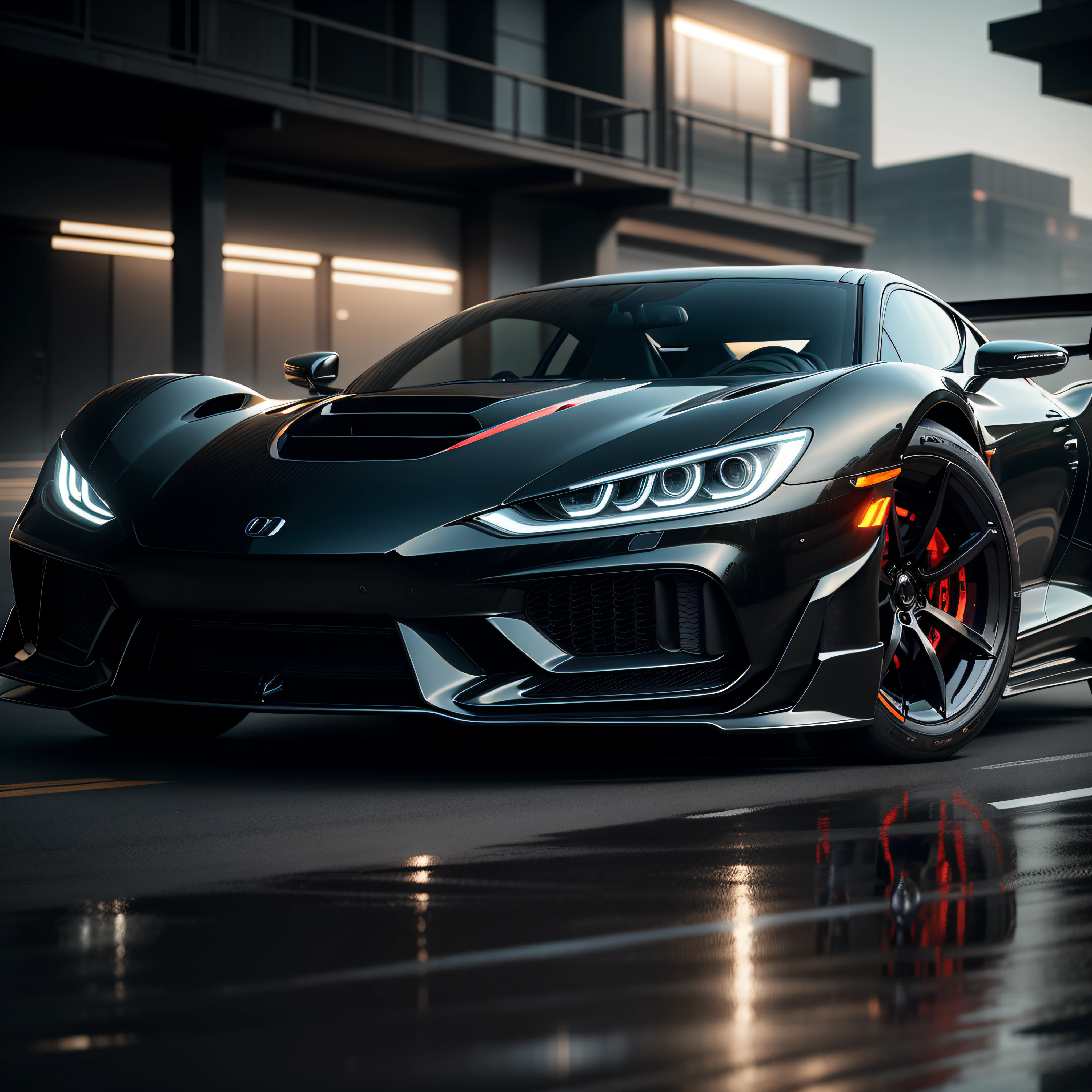 Generate a mesmerizing image of 1 futuristic black car, captured from a side angle, utilizing the potential of an image generator AI. Craft each detail meticulously, and incorporate quality tags to emphasize the exceptional attributes of the car. In a continuous line, consider the following aspects:
Futuristic design - Sleek lines, aerodynamic contours, and a captivating aesthetic that exudes innovation.
Impeccable craftsmanship - Reflective black paintwork with flawless precision, accentuating the car’s contours and showcasing exceptional attention to detail.
Cutting-edge technology - Integrated sensors, cameras, and radars contributing to advanced safety features, alongside autonomous driving capabilities that epitomize innovation.
Striking lighting elements - Futuristic LED headlights, eye-catching taillights, and an ambient interior lighting system that further enhances the futuristic appeal
Sporty sophistication - A harmonious blend of sportiness and refinement, with dynamic lines, muscular wheel arches, and tasteful chrome or carbon fiber accents.
Attention-grabbing details - Unique features like gull-wing doors, retractable side mirrors, or a futuristic holographic instrument panel that add an extra layer of intrigue.
As the image generator AI brings this description to life, ensure that the resulting image is an awe-inspiring representation of a futuristic black car that stands out with its remarkable design, impeccable quality, and advanced technology, zeekars
