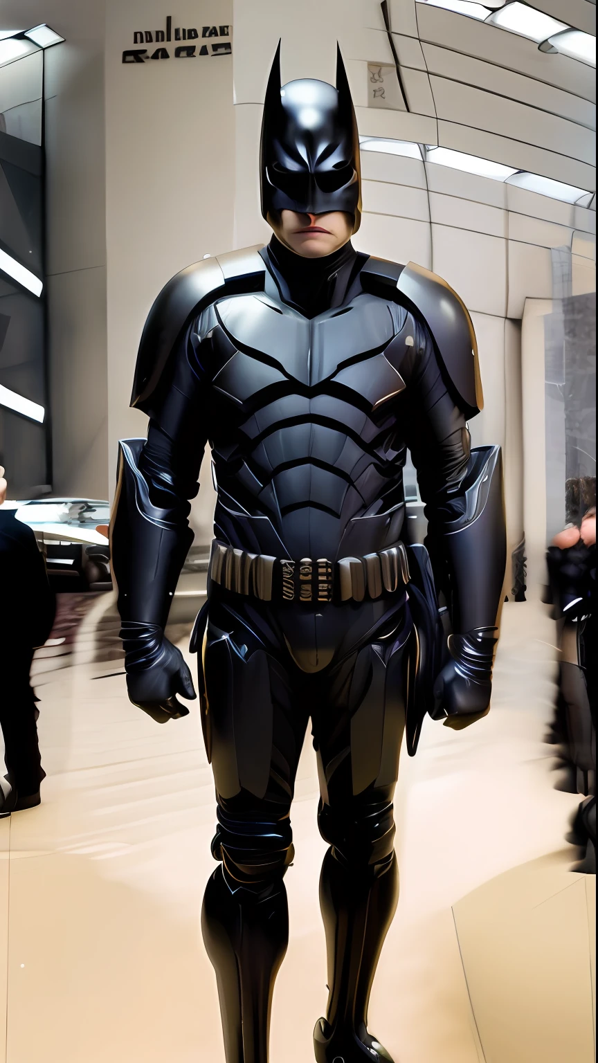 THE DARK KNIGHT BY Christopher Nolan, MOUNTED IN HIS BAT-STYLE CAR, HYPERREALISM, 1080, DETAILS OF HIS ARMOR