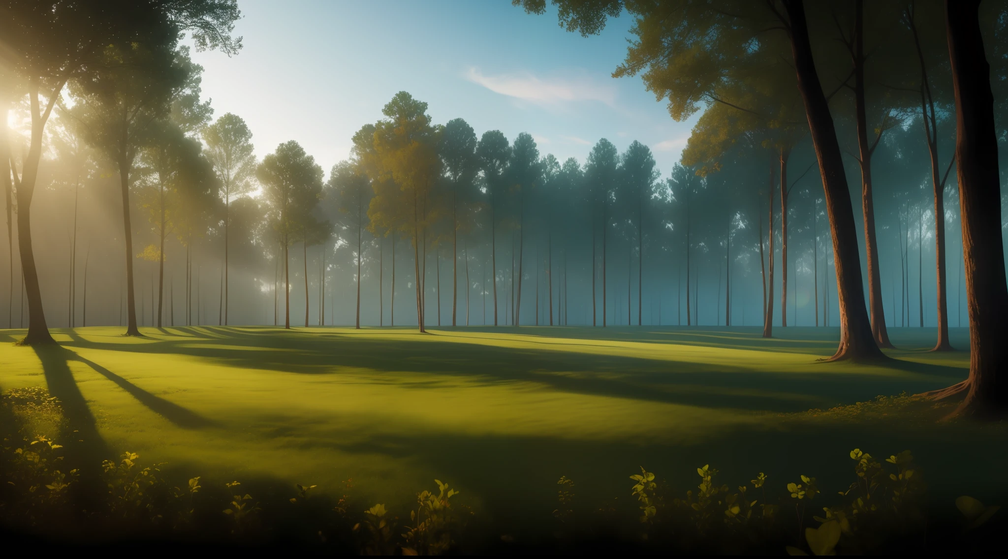 uma floresta fantastica, HDR (high dynamic range), Aprimoramentos de imagem baseados em IA, Fotografia Computacional, Mapeamento de tons, Algoritmos de Denoising, Image merge, Adaptive lighting, Retinex, Content-aware padding, Nitidez inteligente, Destroçamento, Low-light noise reduction, Multi-Exposure Blend, Empilhamento de imagens, Tecnologia de Campo Leve, RTX (Aceleração Ray Tracing)