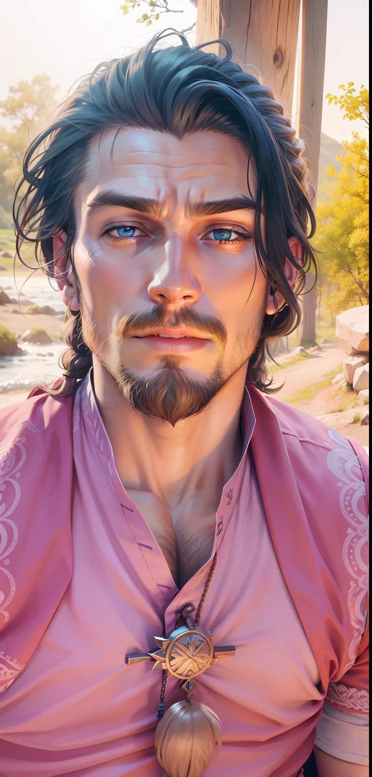 turn into Viking, realistic, male