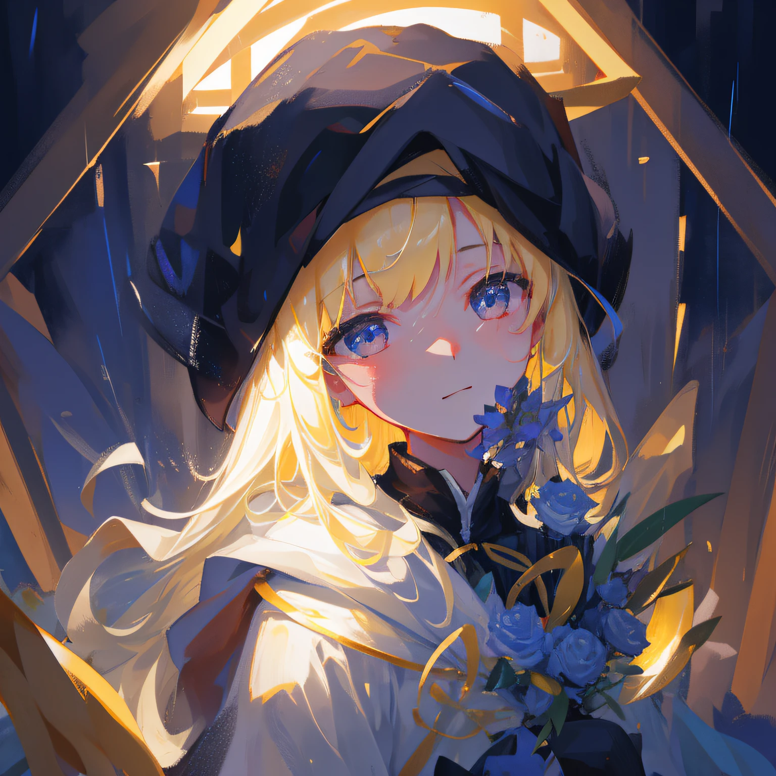 raining night,one-girl,s delicate face,Delicate light and shadow,high qulity,A high resolution,tmasterpiece,Get wet,Hazy sense of atmosphere