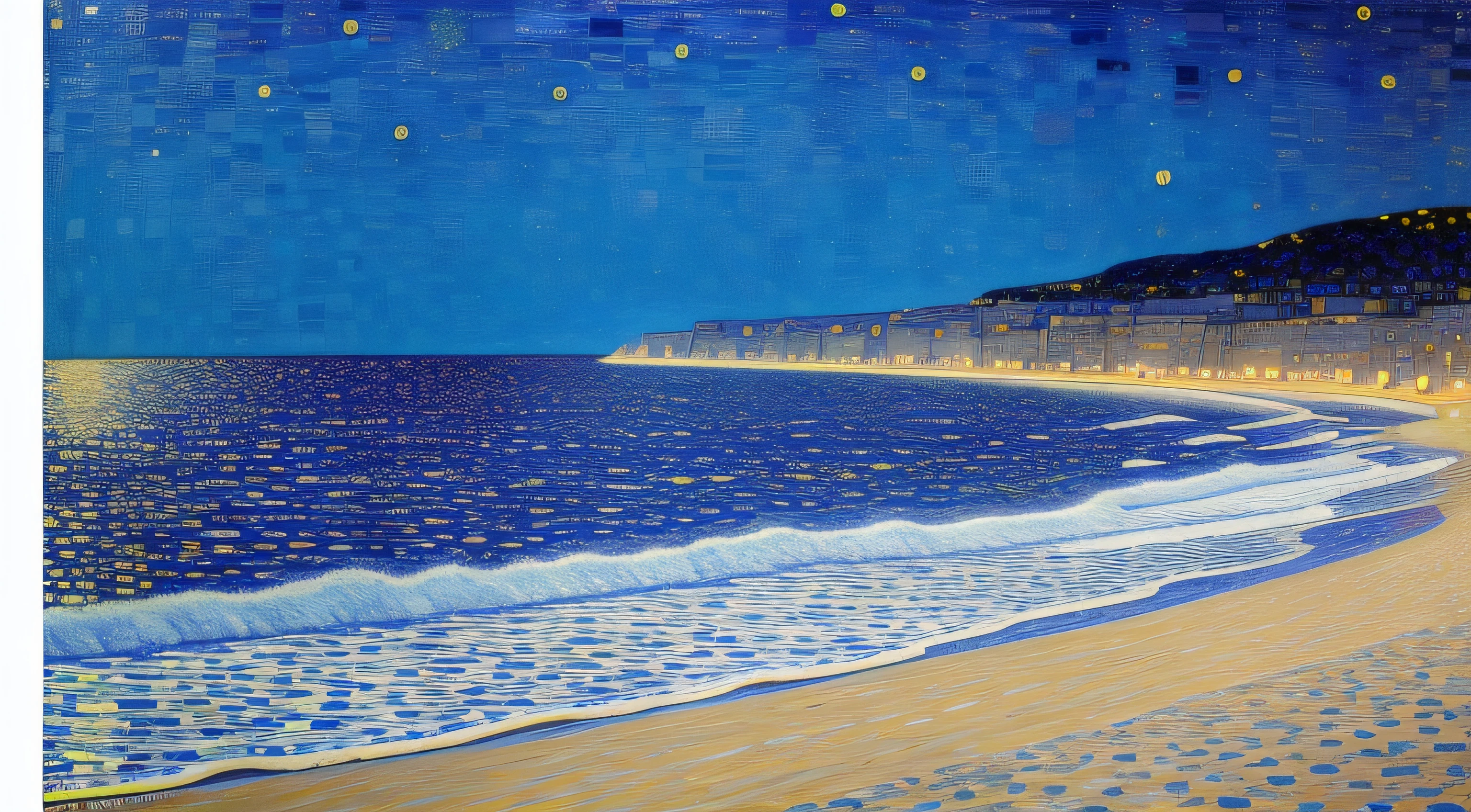 night beach, Gustav Klimt