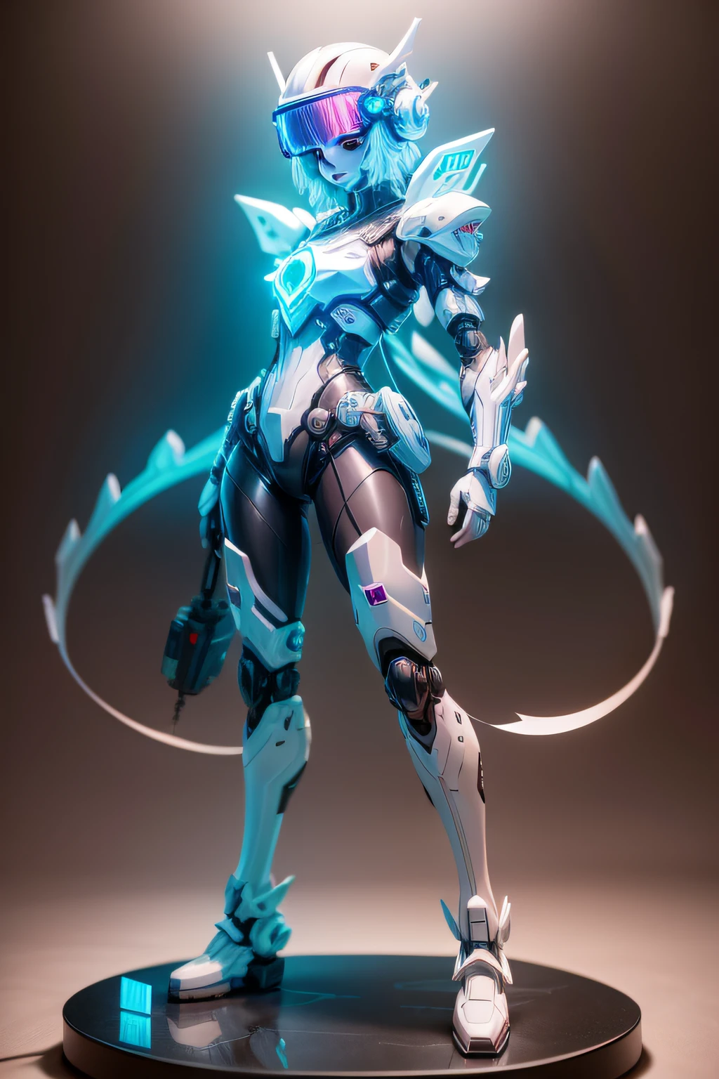 (Blind box toy style:1.2), (Full body photo),1 Transparent cute girl,Behind him is a transparent Chinese dragon, Transparent mech, Exquisite helmet:1.2, Luminous goggles:1.2, cyber punk perssonage, dreamy glow, ren, white backgrounid(globalillumination, Ray traching, hdr, The rendering is not realistic, Rational design, high detal, tmasterpiece, best qualtiy, hyper HD, cinmatic lighting)