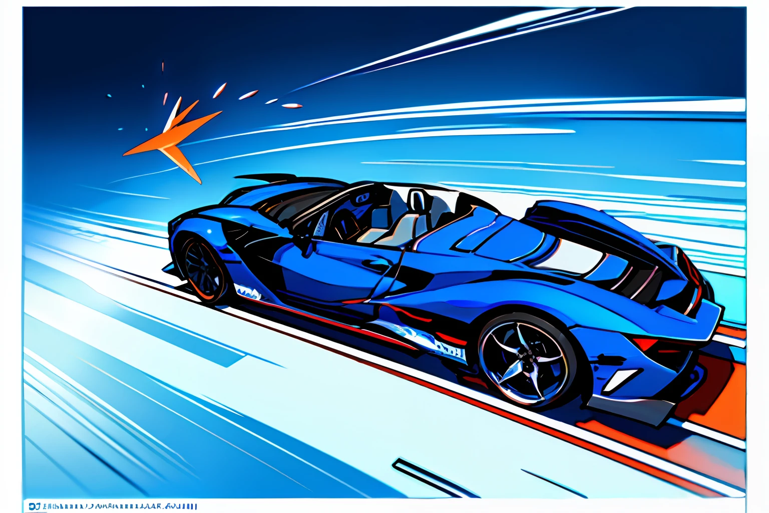 "Uma garota de anime com longos cabelos prateados fluindo suavemente ao vento, his big eyes shining with a mixture of curiosity and determination. Ela veste um traje futurista e elegante, destacando suas curvas graciosas e linhas perfeitamente esculpidas. The Japanese supercar behind it is an engineering marvel, with aerodynamic shapes and aggressive lines, envolto em uma cor viva e brilhante. A garota parece pronta para uma aventura emocionante, About to embark on a journey full of speed and mystery."