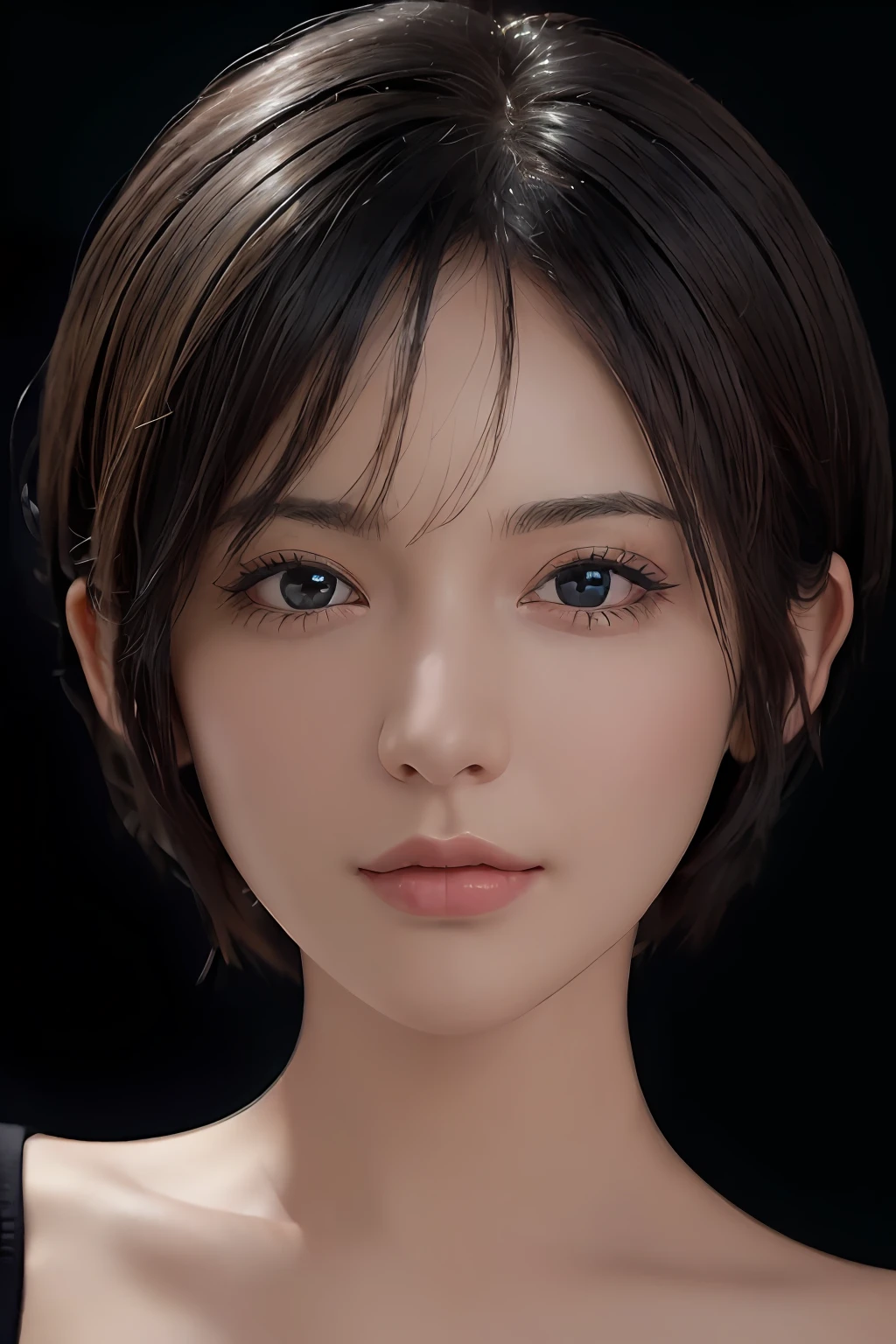(masterpiece:1.3), (8k, photorealistic, RAW photo, best quality: 1.4), (1girl), beautiful face, (realistic face), (black hair, short hair:1.3), beautiful hairstyle, realistic eyes, beautiful detailed eyes, (realistic skin), beautiful skin, (sweater), absurdres, attractive, ultra high res, ultra realistic, highly detailed, golden ratio