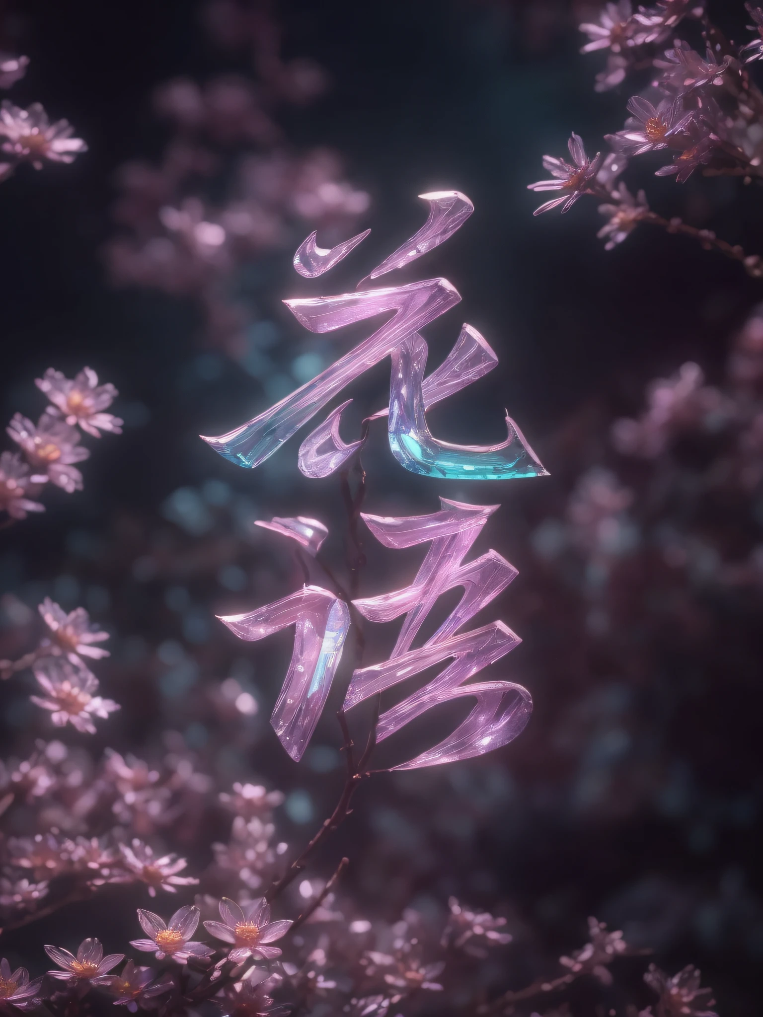 crystal spring blossom,
fantasy, galaxy, transparent, 
shimmering, sparkling, splendid, colorful, 
magical photography, dramatic lighting, photo realism, ultra-detailed, 4k, Depth of field, High-resolution