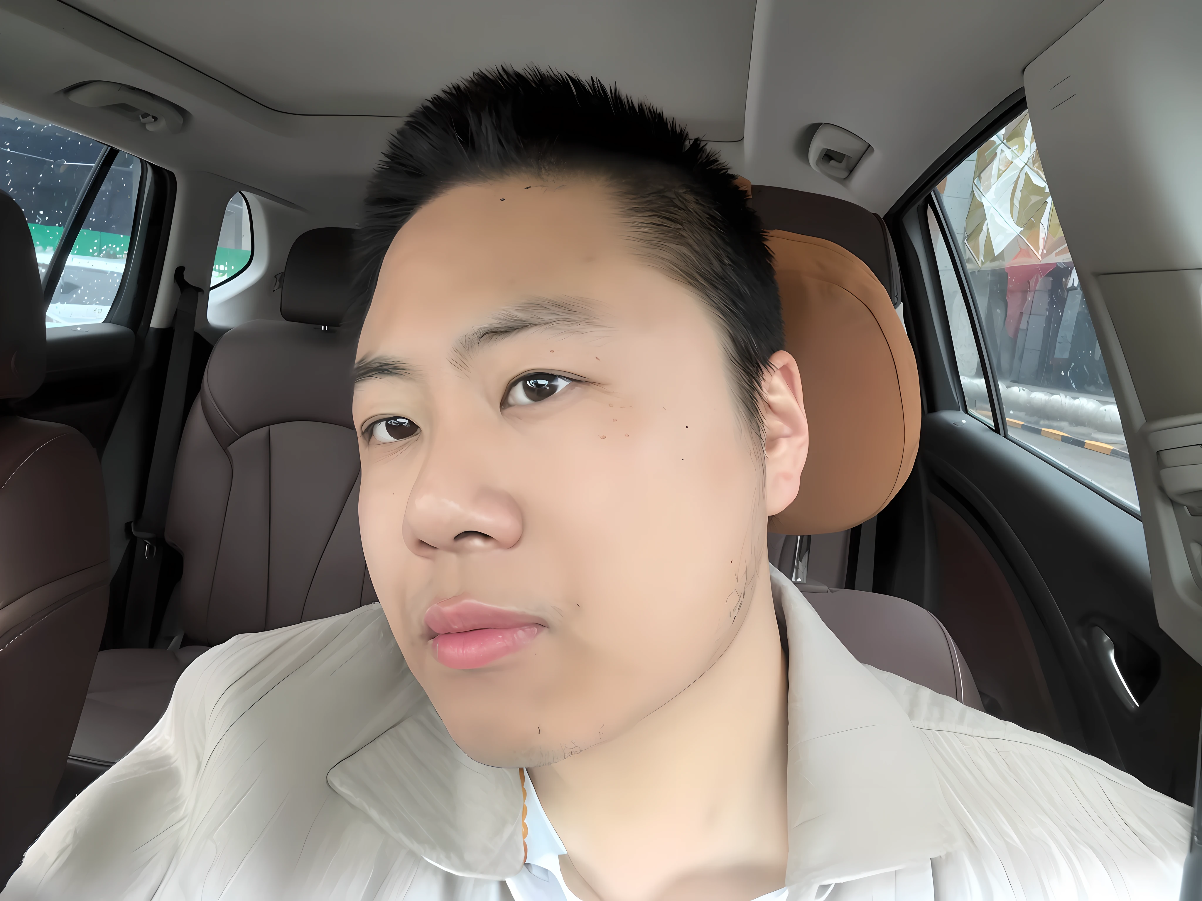 The Arad man was in the car,With a tie,With a tie, 2 , 2 7 years old old, peter xiaian, 3 2 - year - old, south east asian with round face, handsome chad chin, 38 years old, reuben wu, 3 6 years old, kevin hou, longque c